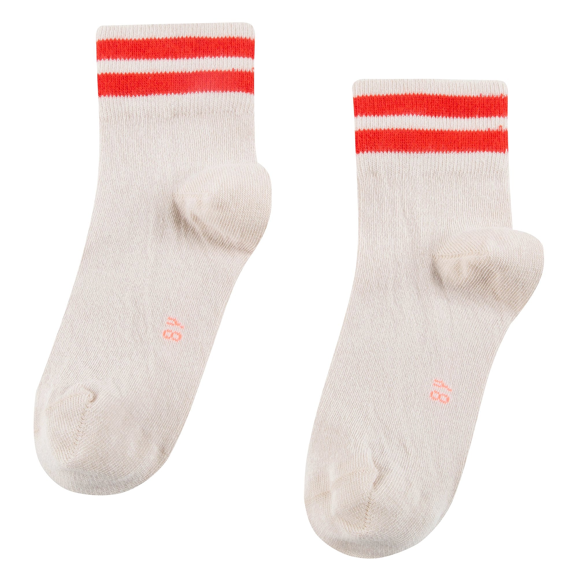 Girls Carmine Striped Cotton Socks