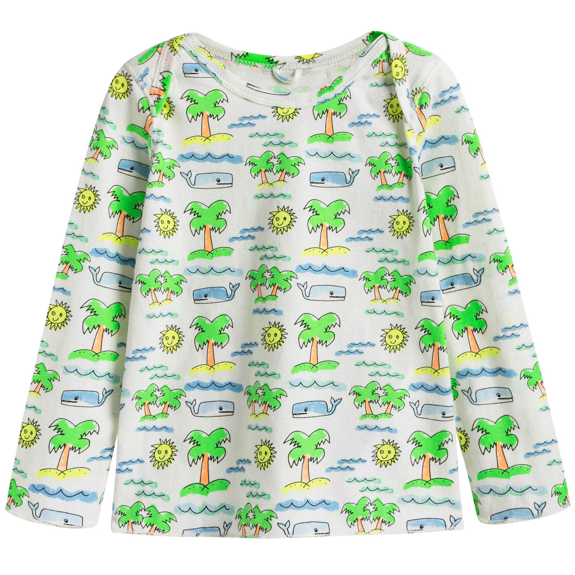 Baby Ivory & Green Cotton Set