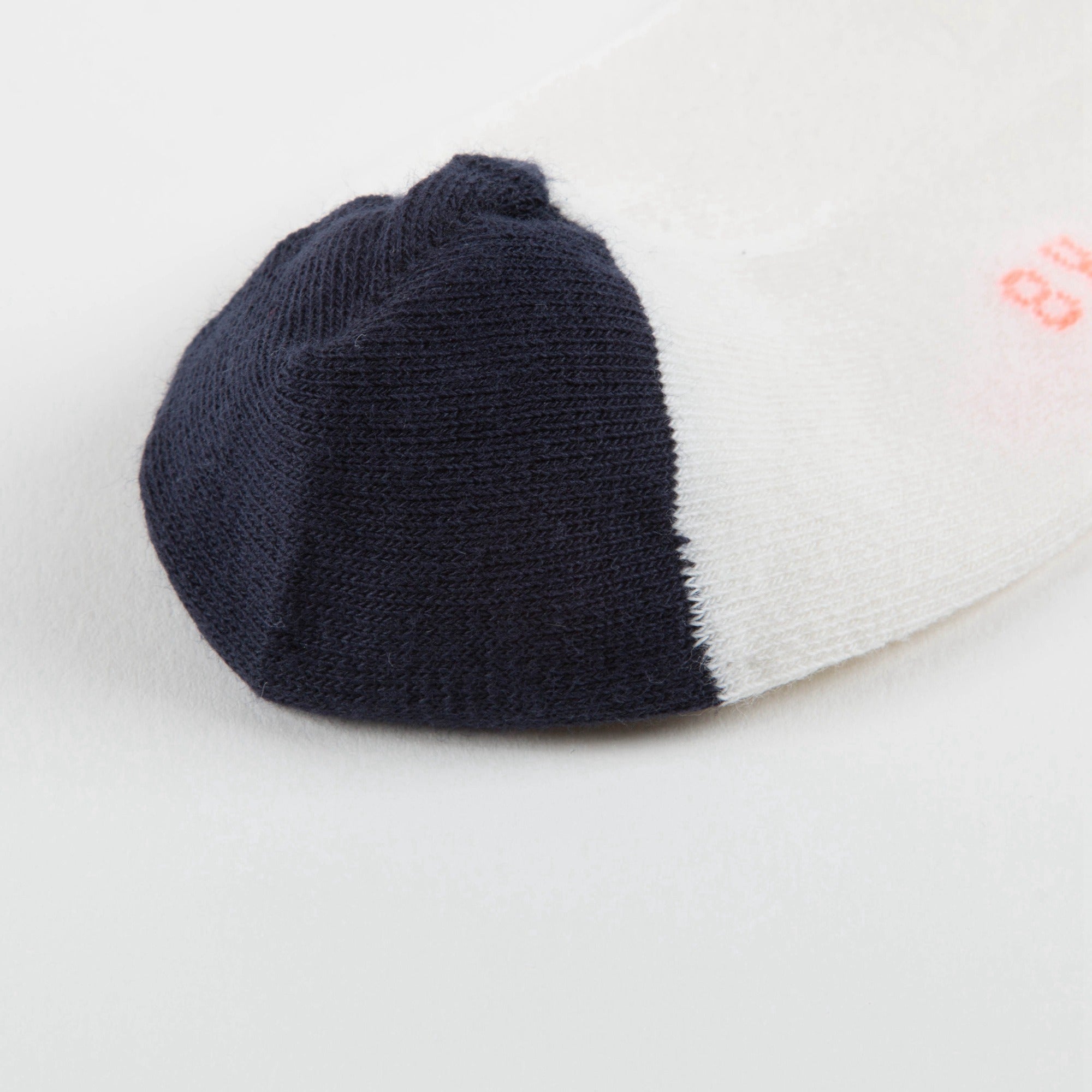 Girls White & Blue Cotton Socks