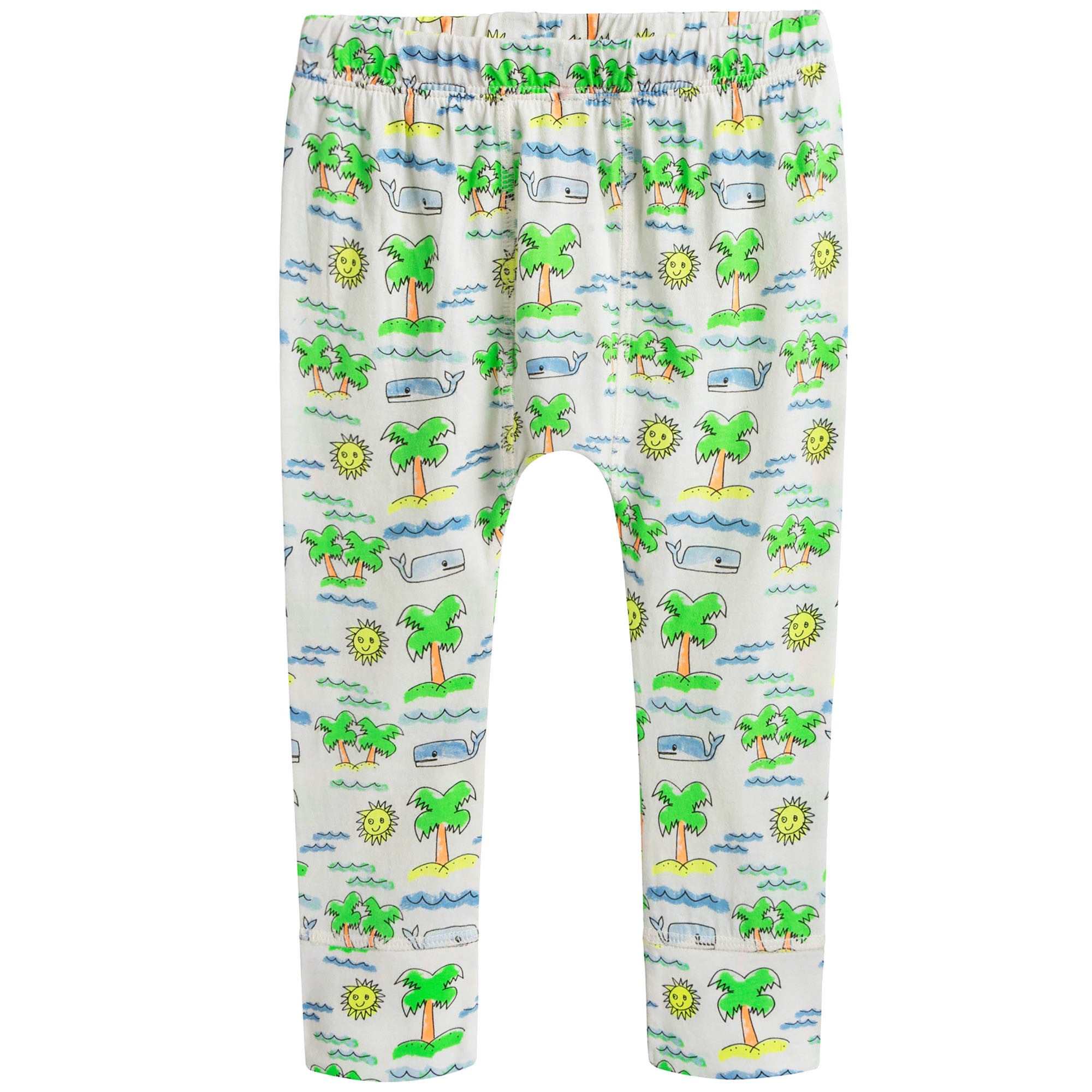 Baby Ivory & Green Cotton Set