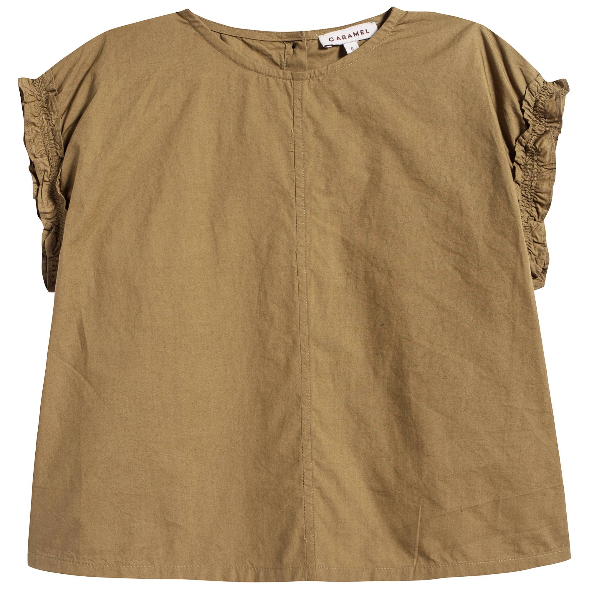 Girls Olive Cotton Top