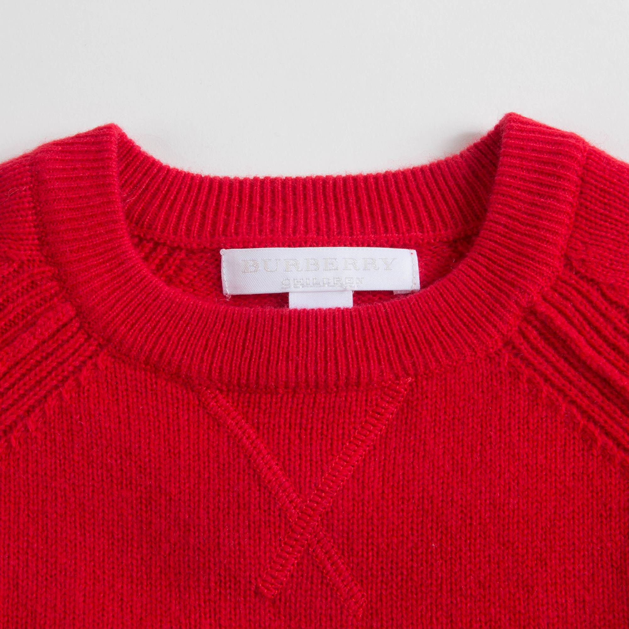Baby Boys Bright Red Cashmere Sweater