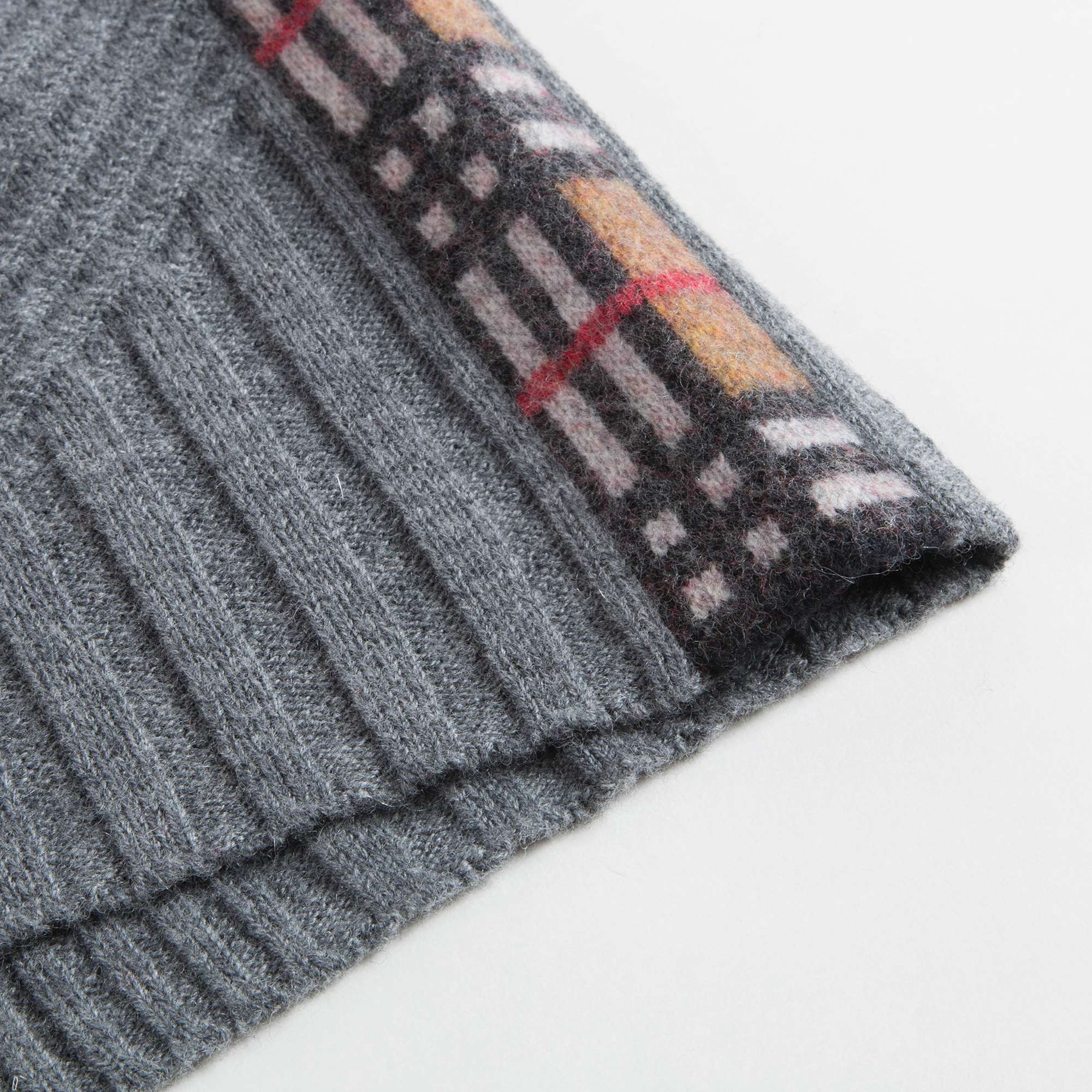 Girls Grey Melange Wool Dress
