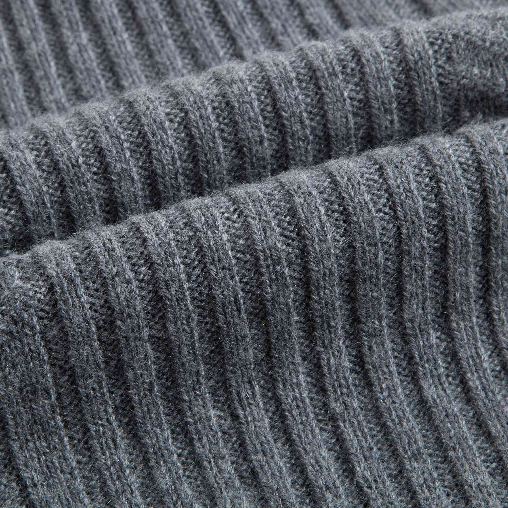 Girls Grey Melange Wool Dress
