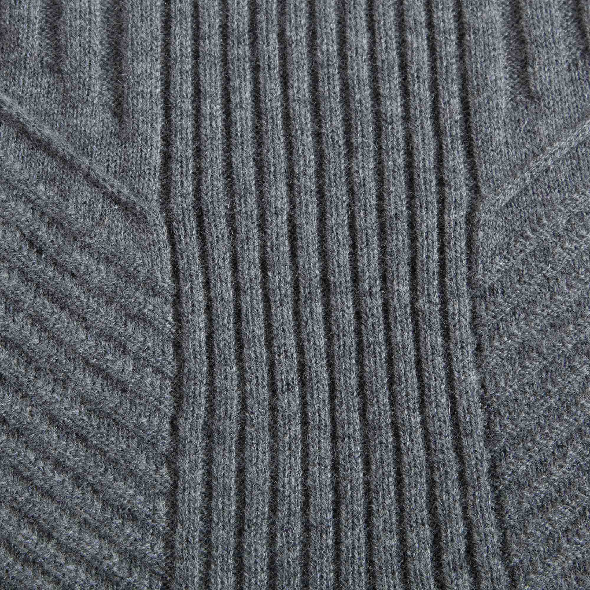 Girls Grey Melange Wool Dress