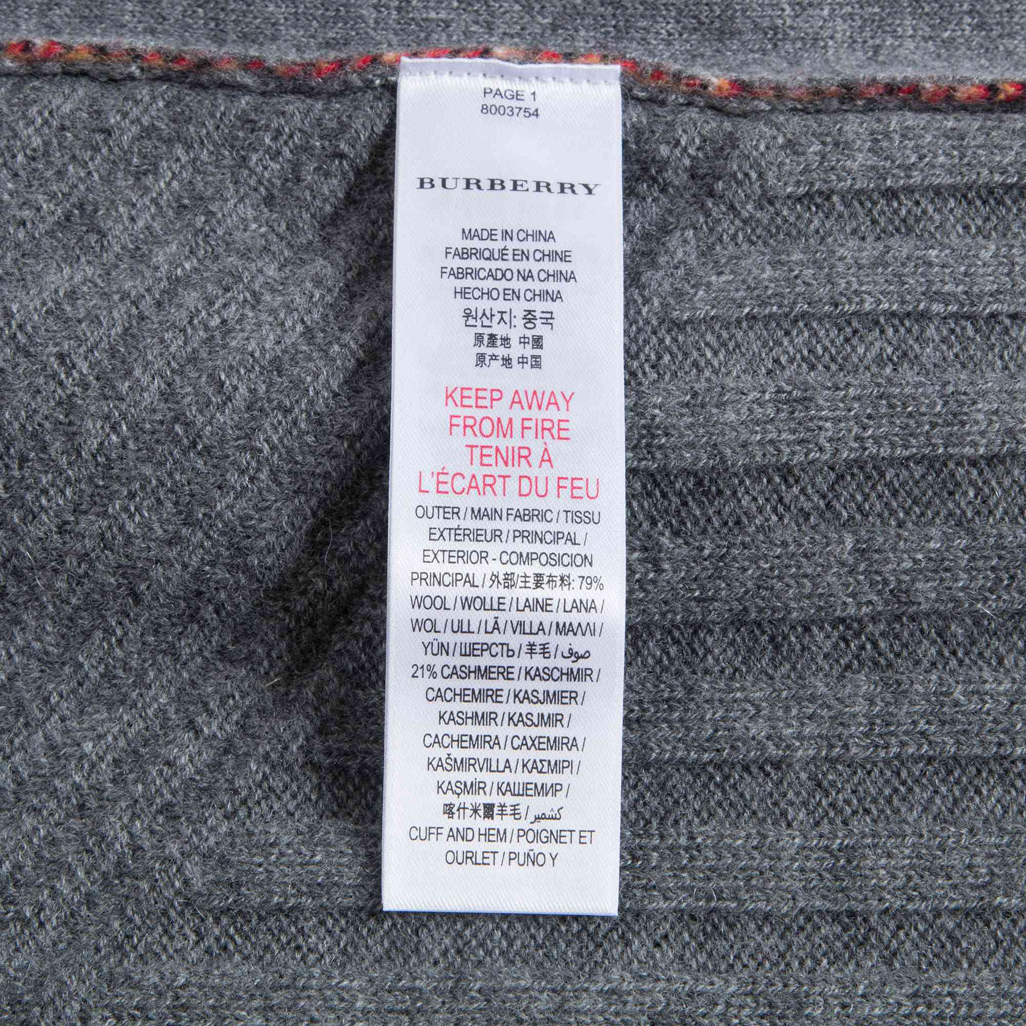 Girls Grey Melange Wool Dress