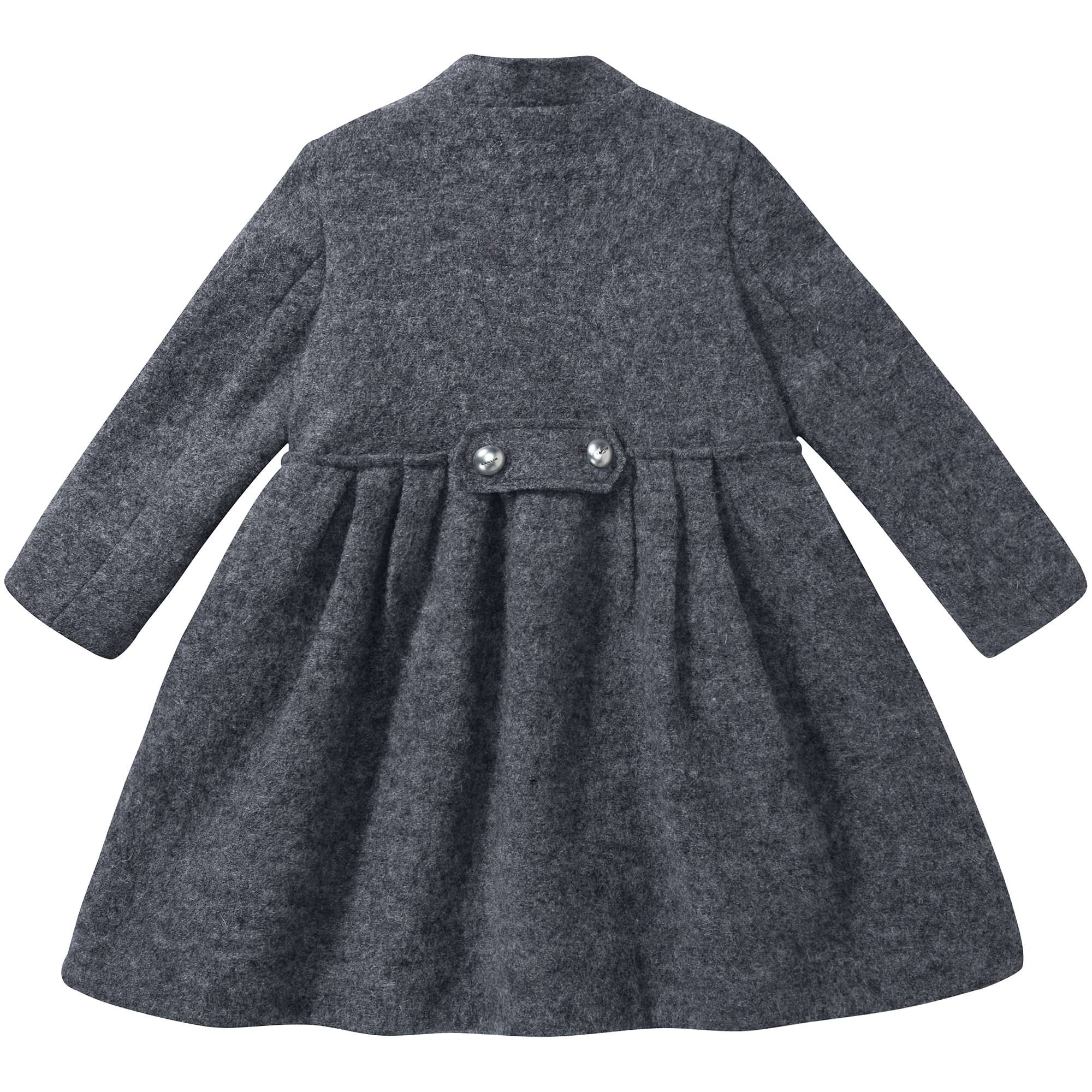 Girls Grigio & Rosa Wool  Coat