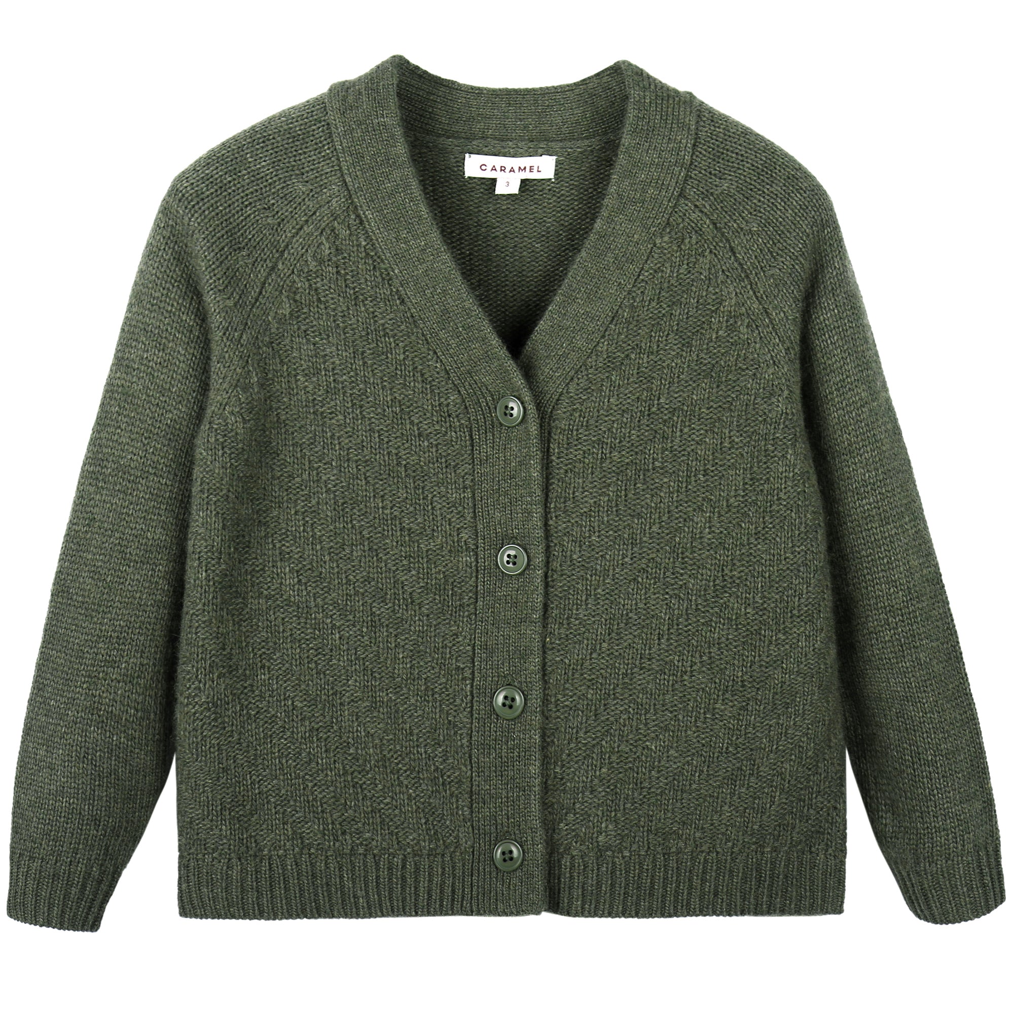 Girls Green Knitted Cardigan