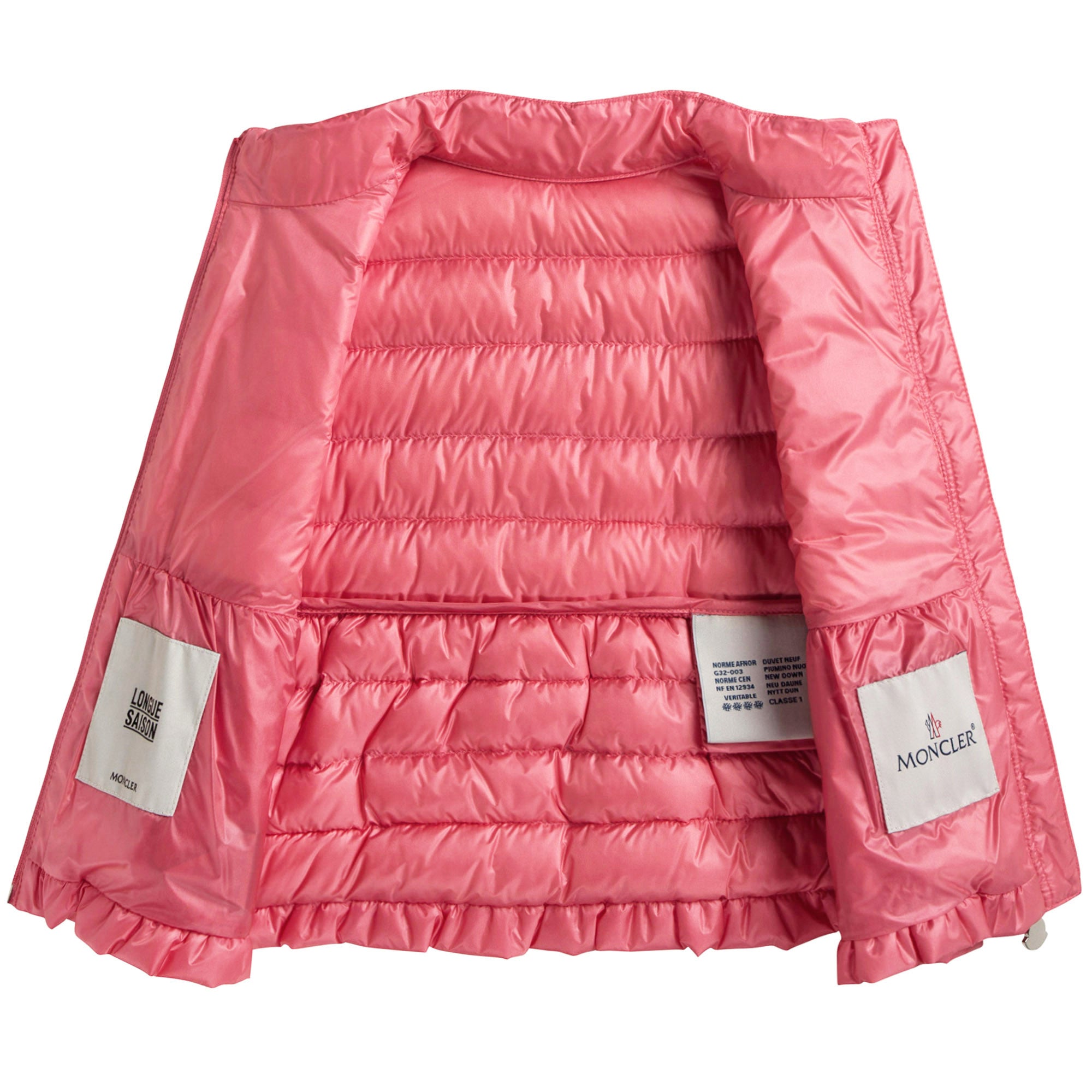 Girls Pink "New Cherame"Down Padded Gilet