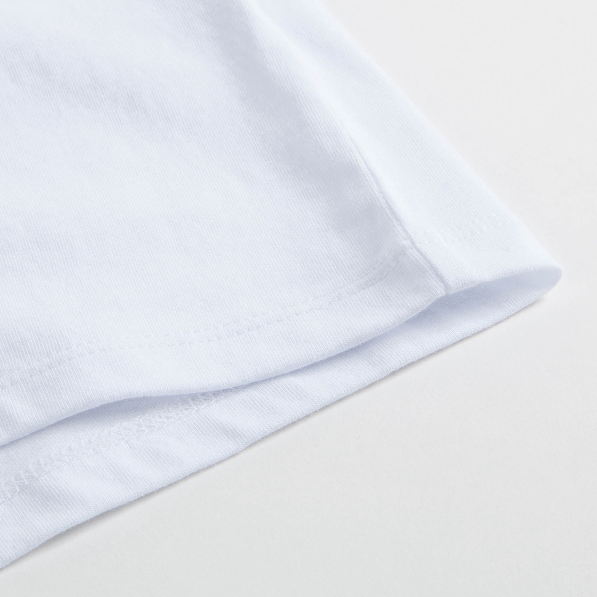 Boys White & Grey Cotton T-shirt
