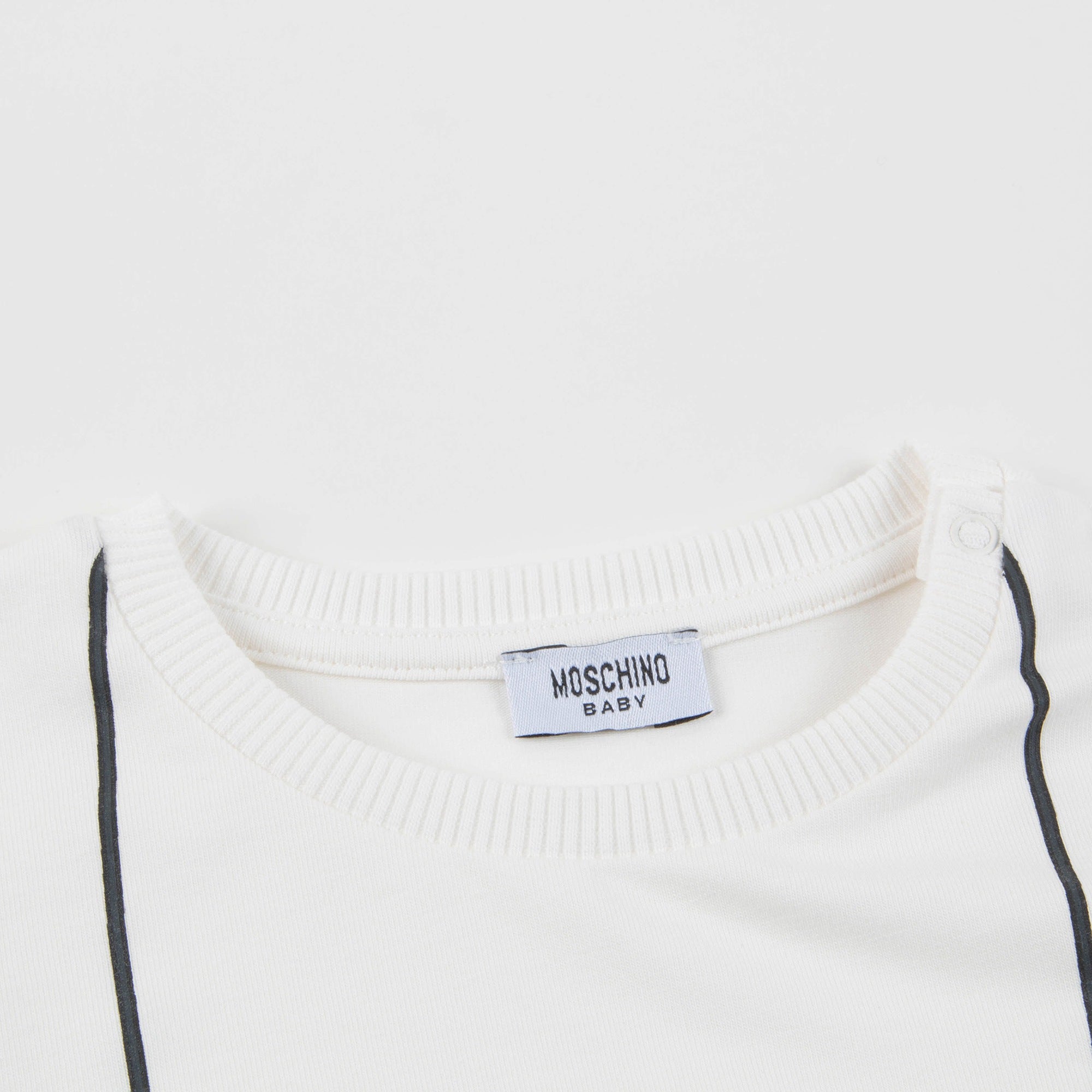 Baby Girls White Printed Logo Dress