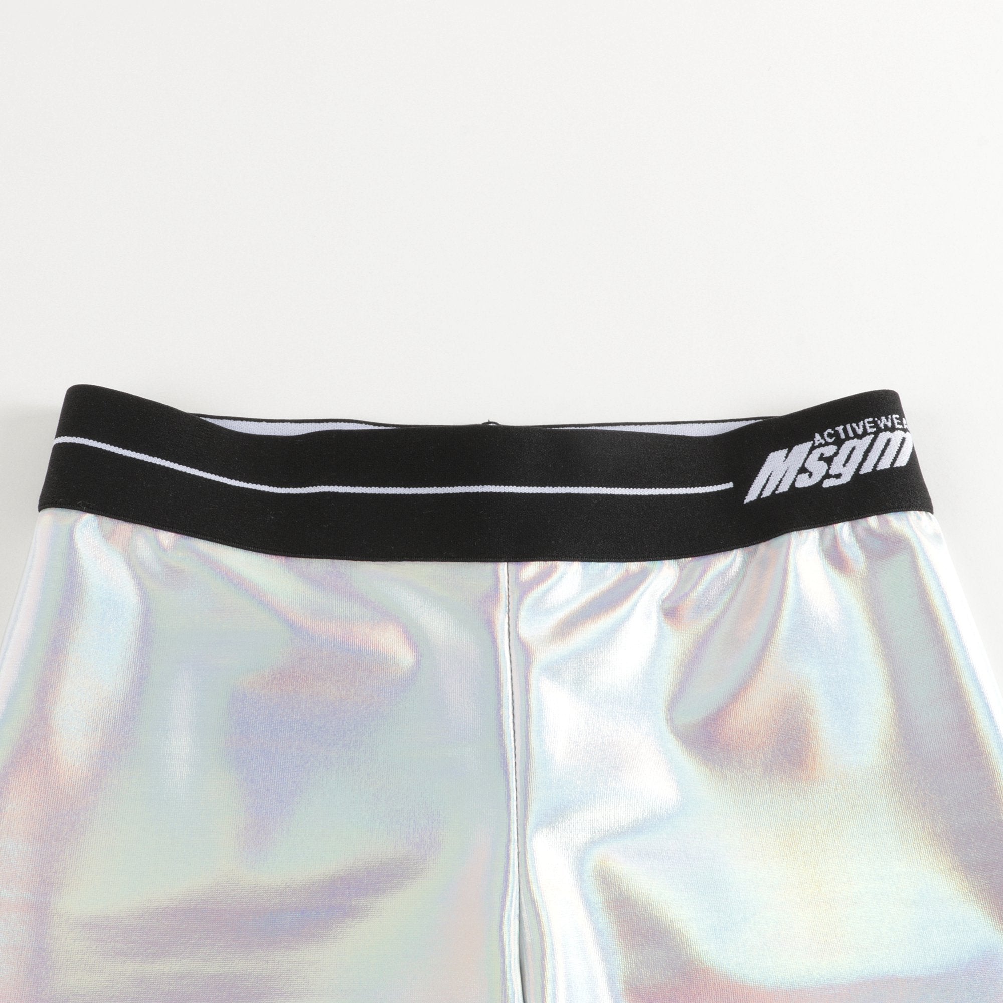Girls Holographic Biker Shorts