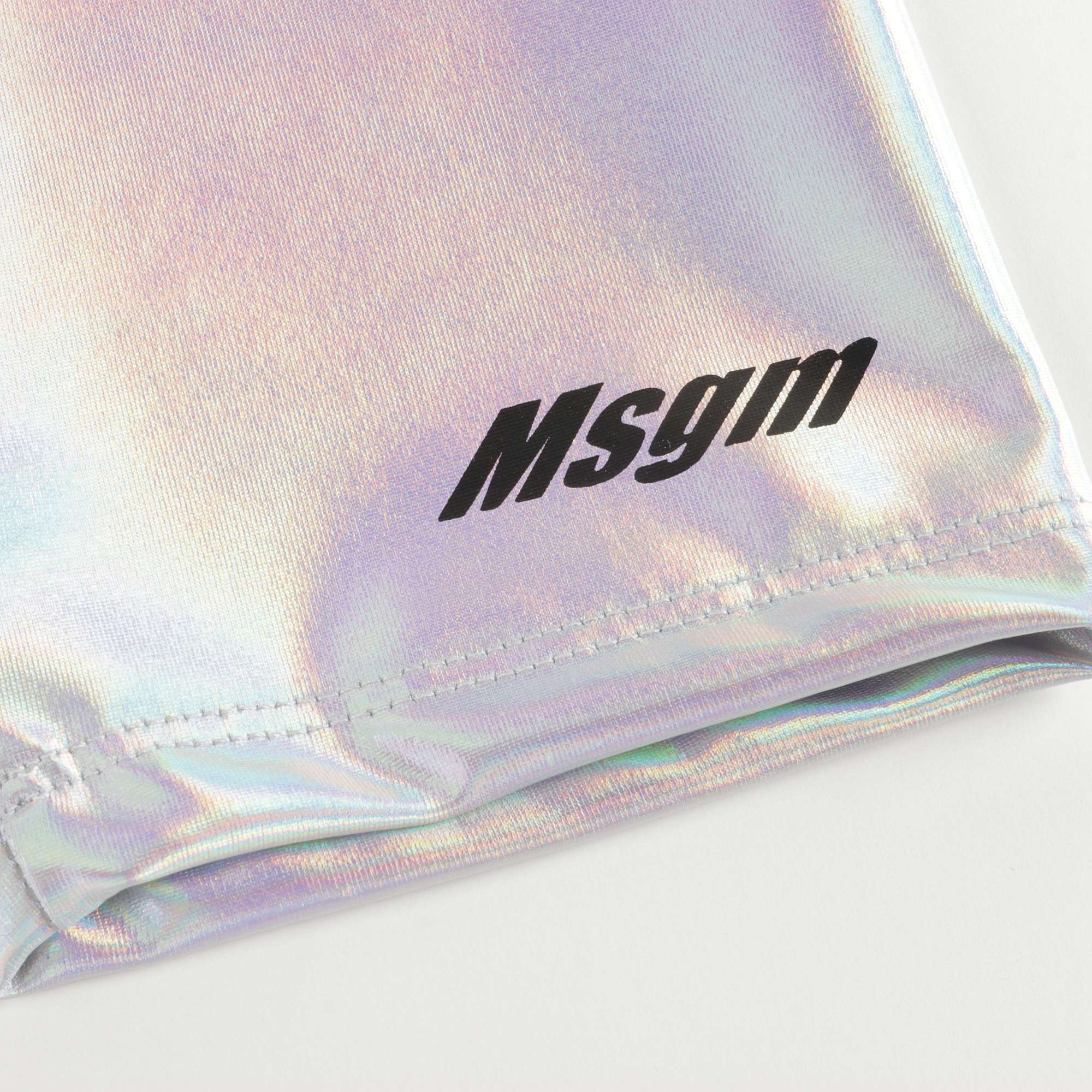 Girls Holographic Biker Shorts