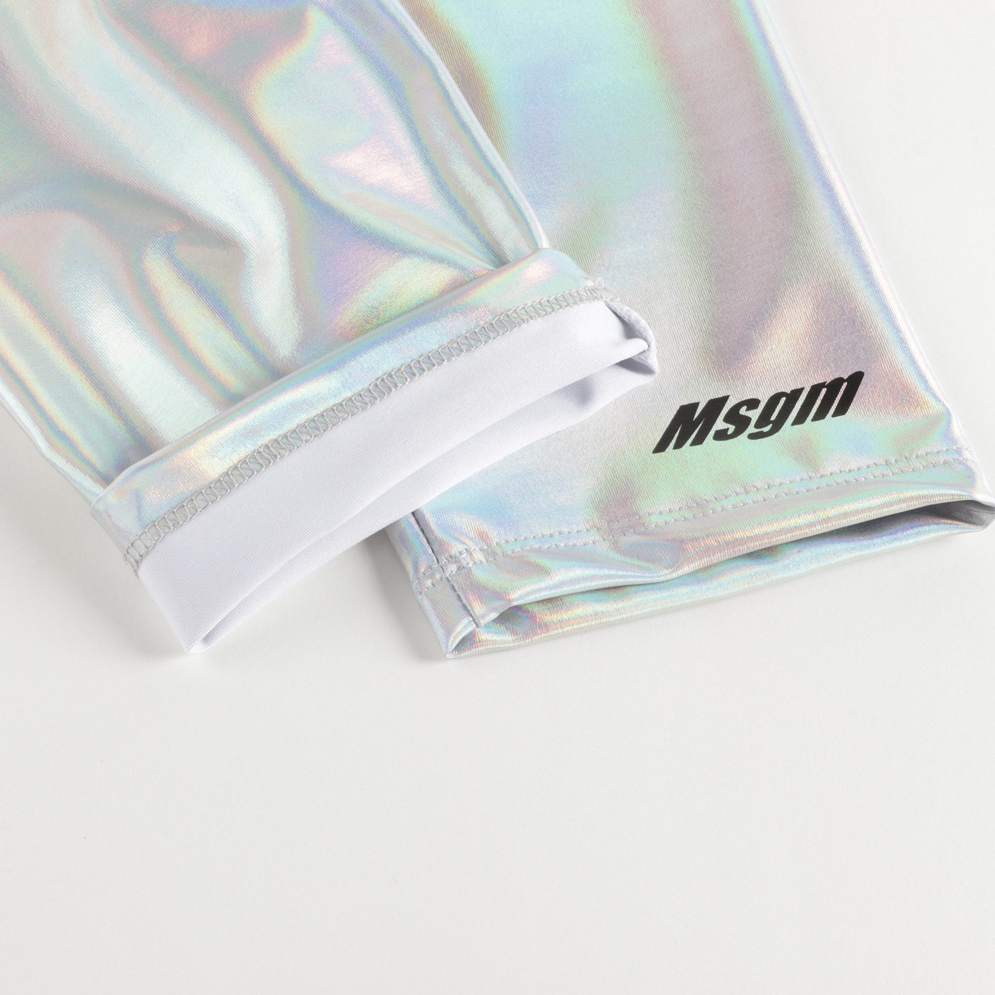 Girls Holographic Biker Shorts