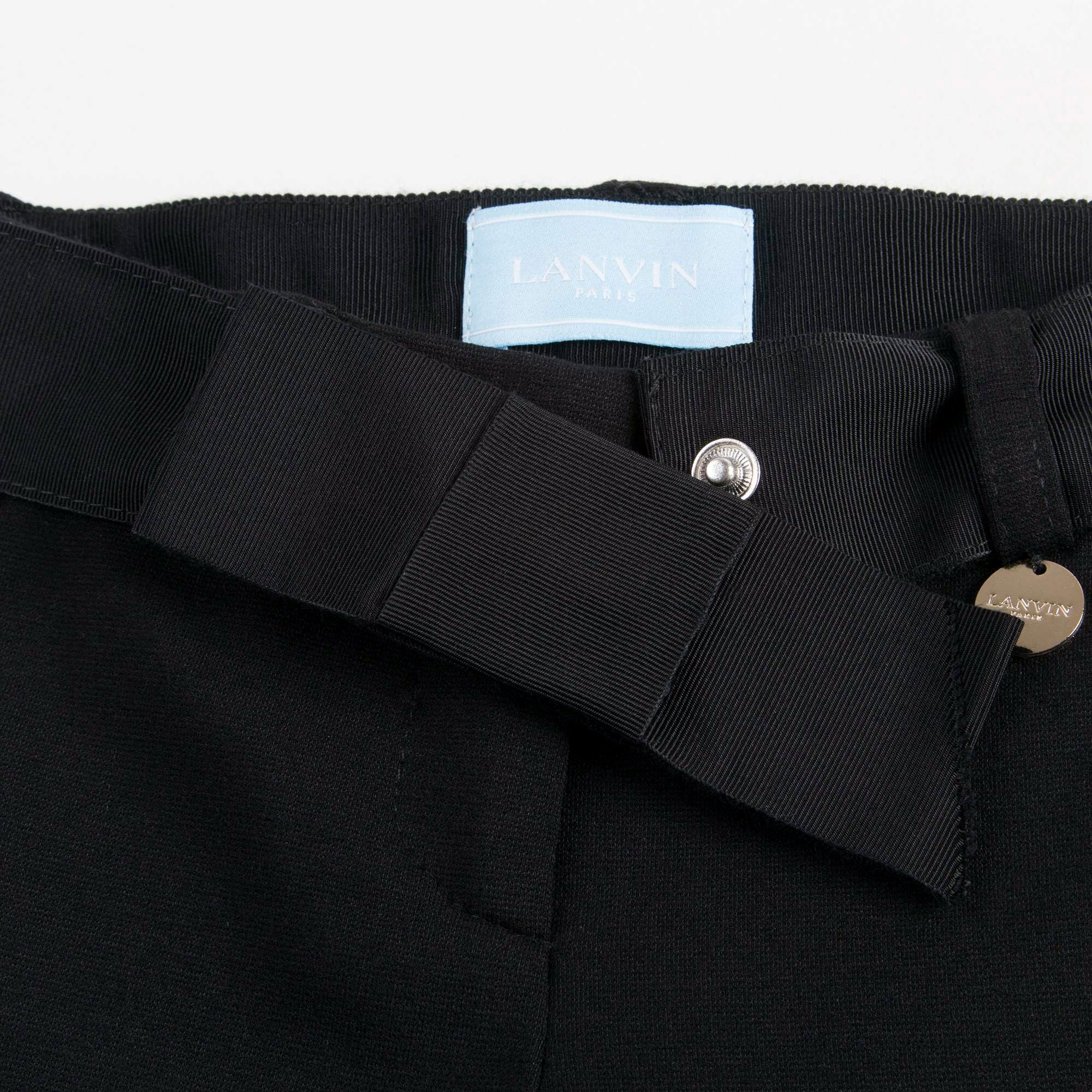 Girls Black Pants With Bow