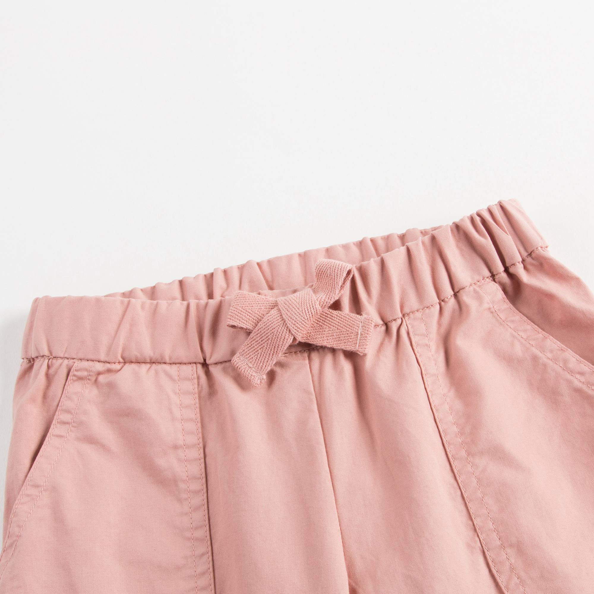 女大童藕荷色收口长裤