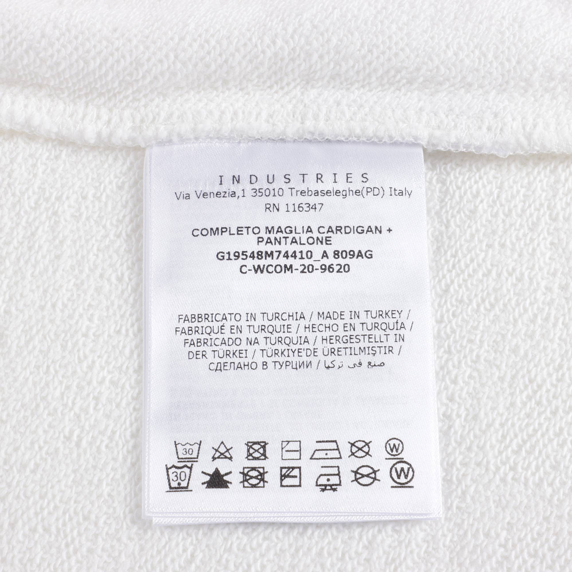 Girls White Logo Cotton Set