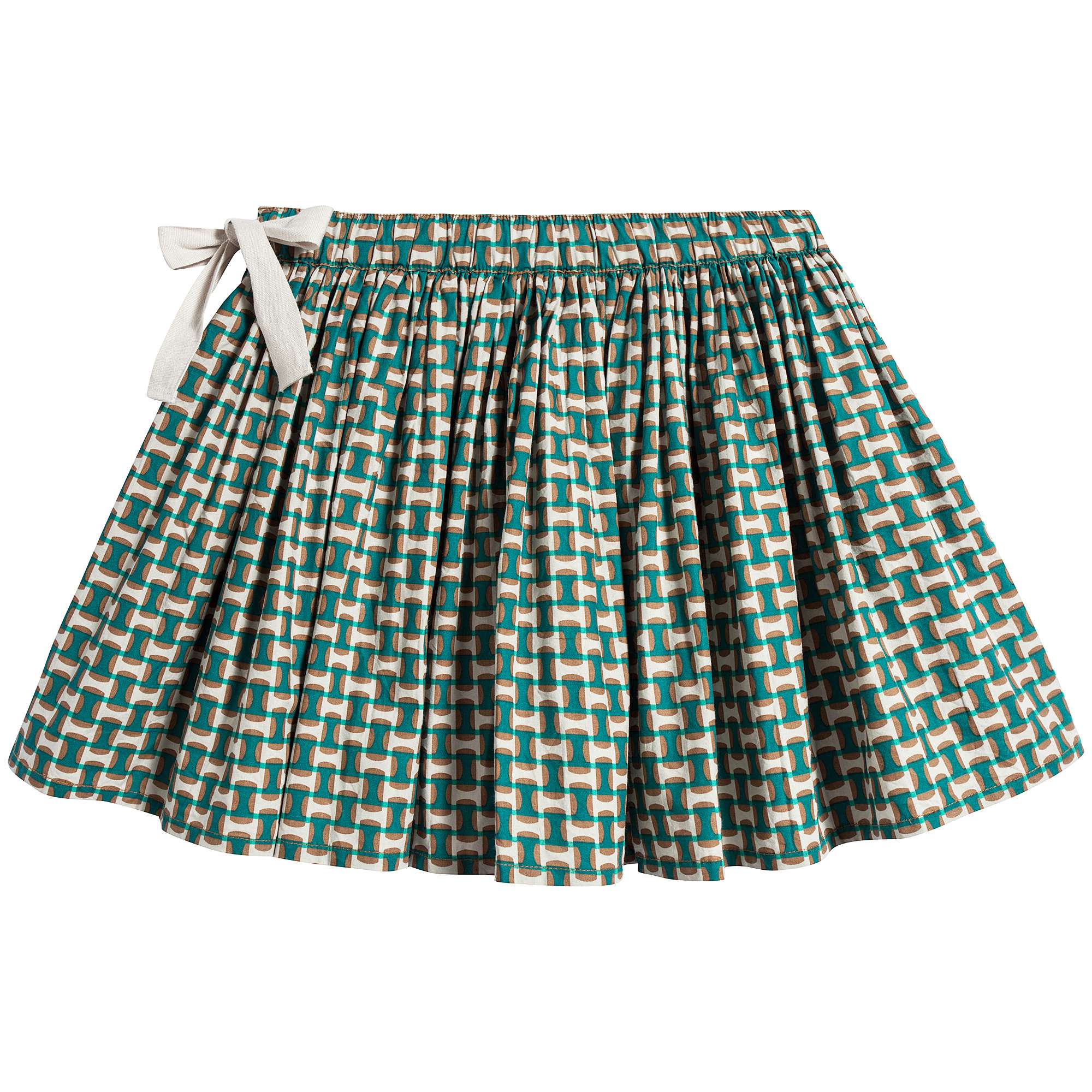 Girls Emrald Green Cotton Skirt