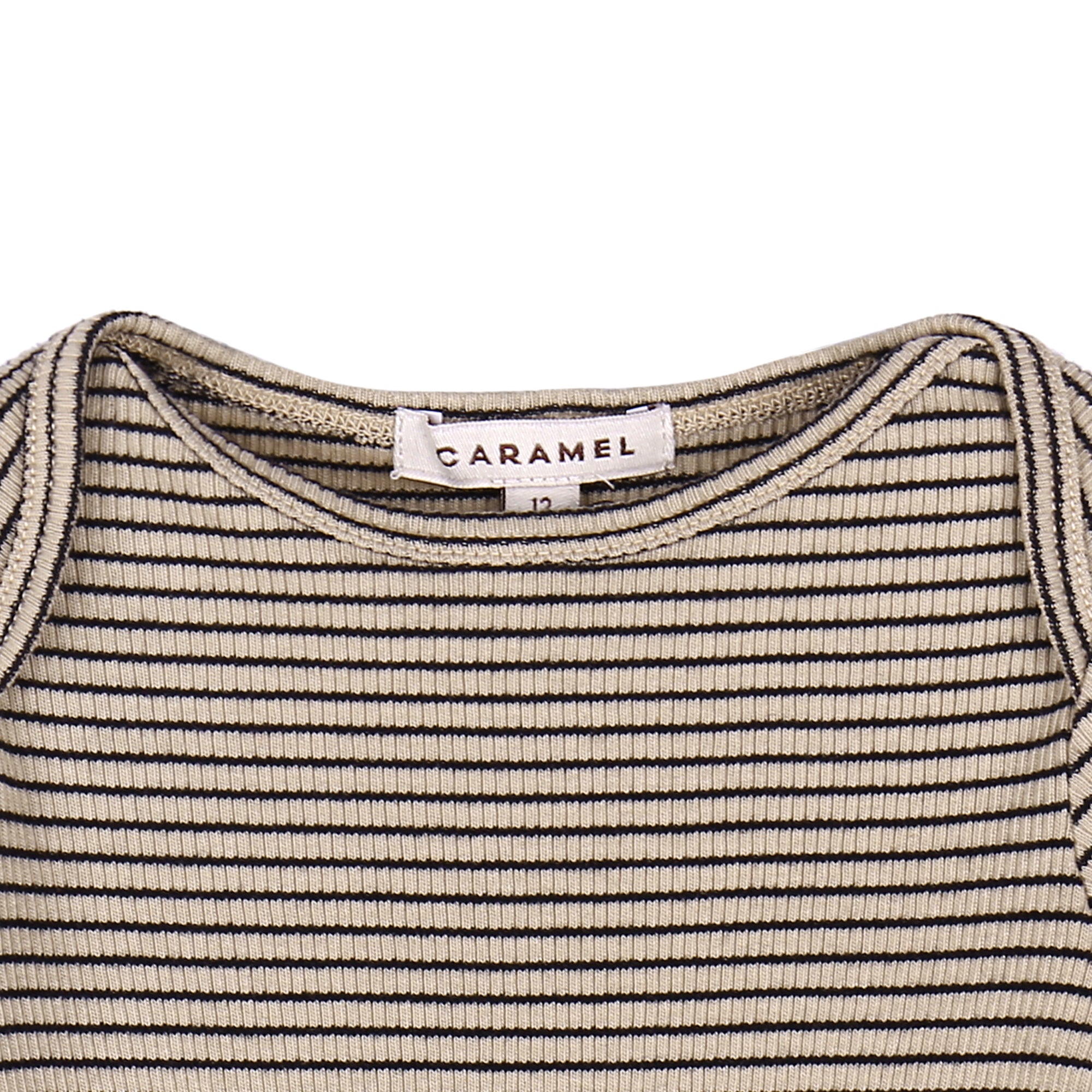 Baby Beige Striped Cotton T-shirt