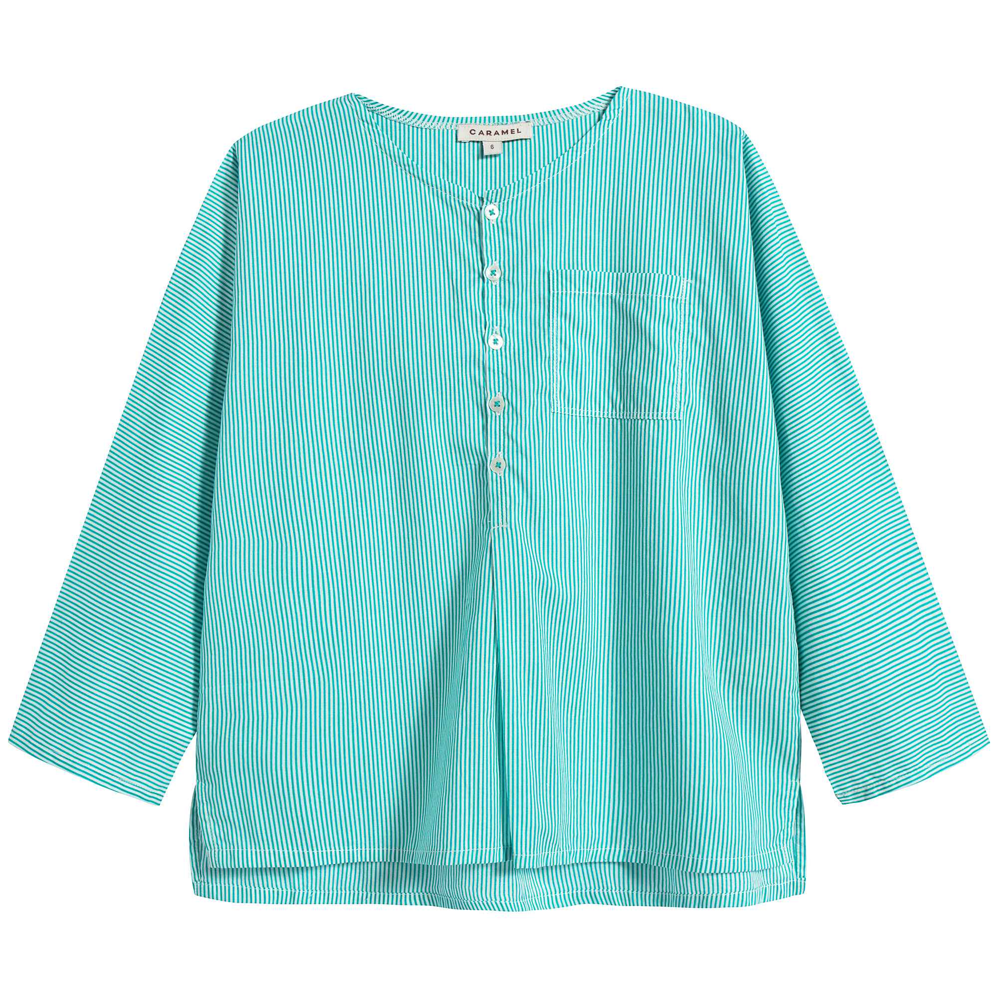 Boys Mint Stripes Cotton Shirt