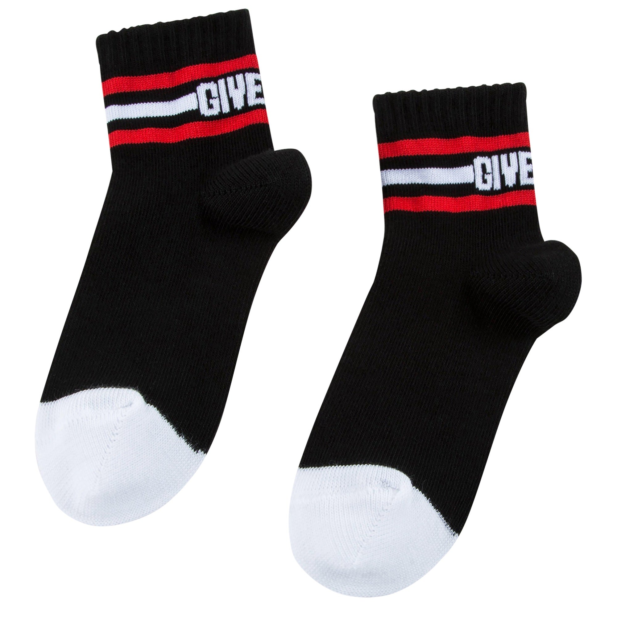 Girls & Boys Black & White Logo Cotton Socks（Two Pairs）