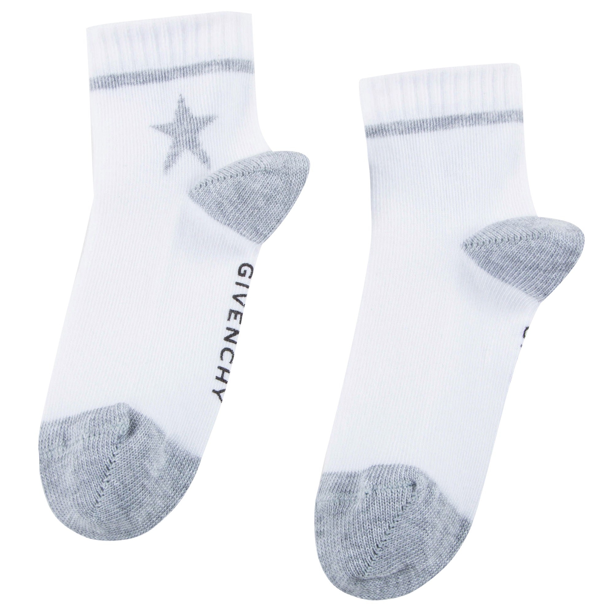 Girls & Boys Black & White Logo Cotton Socks（Two Pairs）