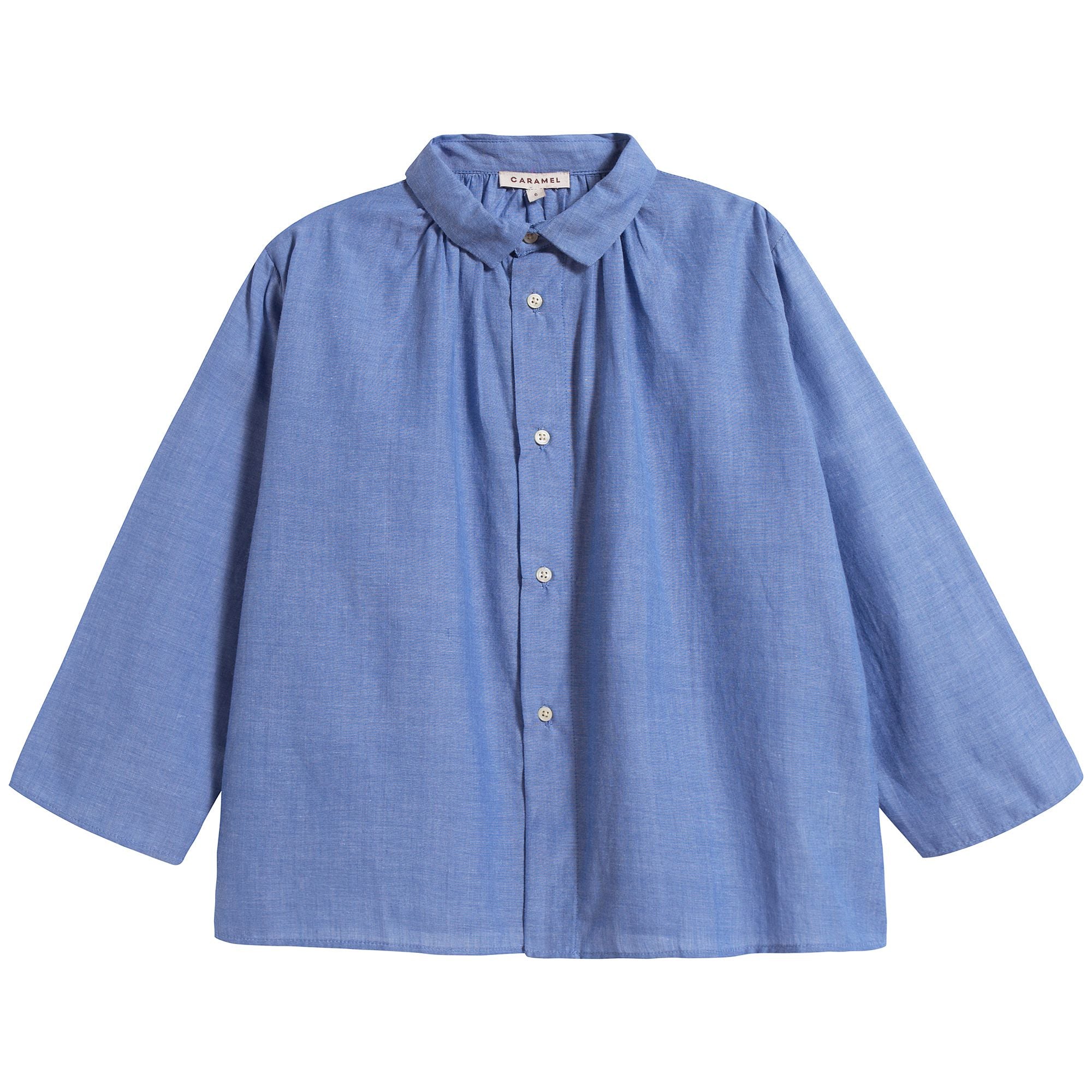 Boys Cornflower Blue Cotton Shirt