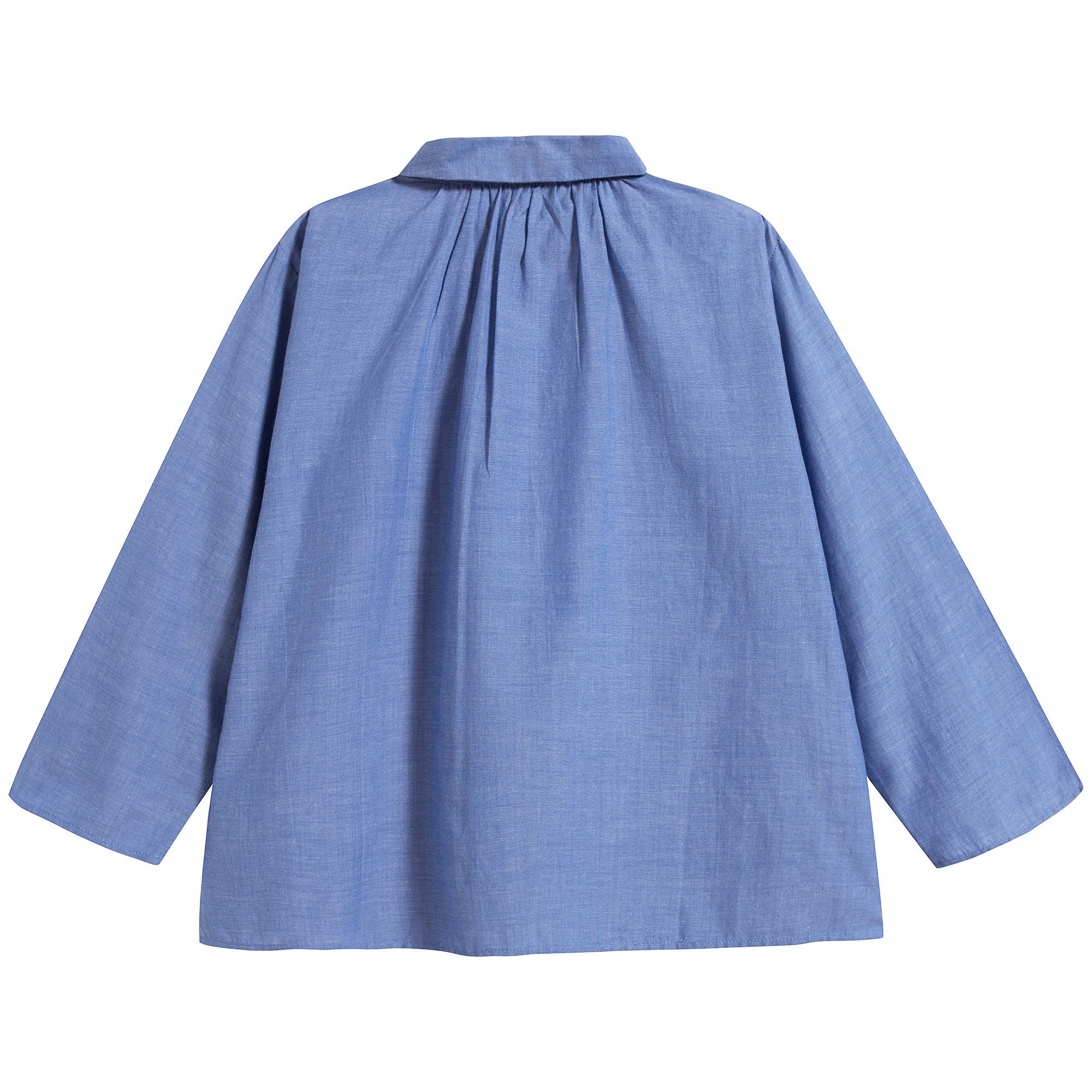 Boys Cornflower Blue Cotton Shirt