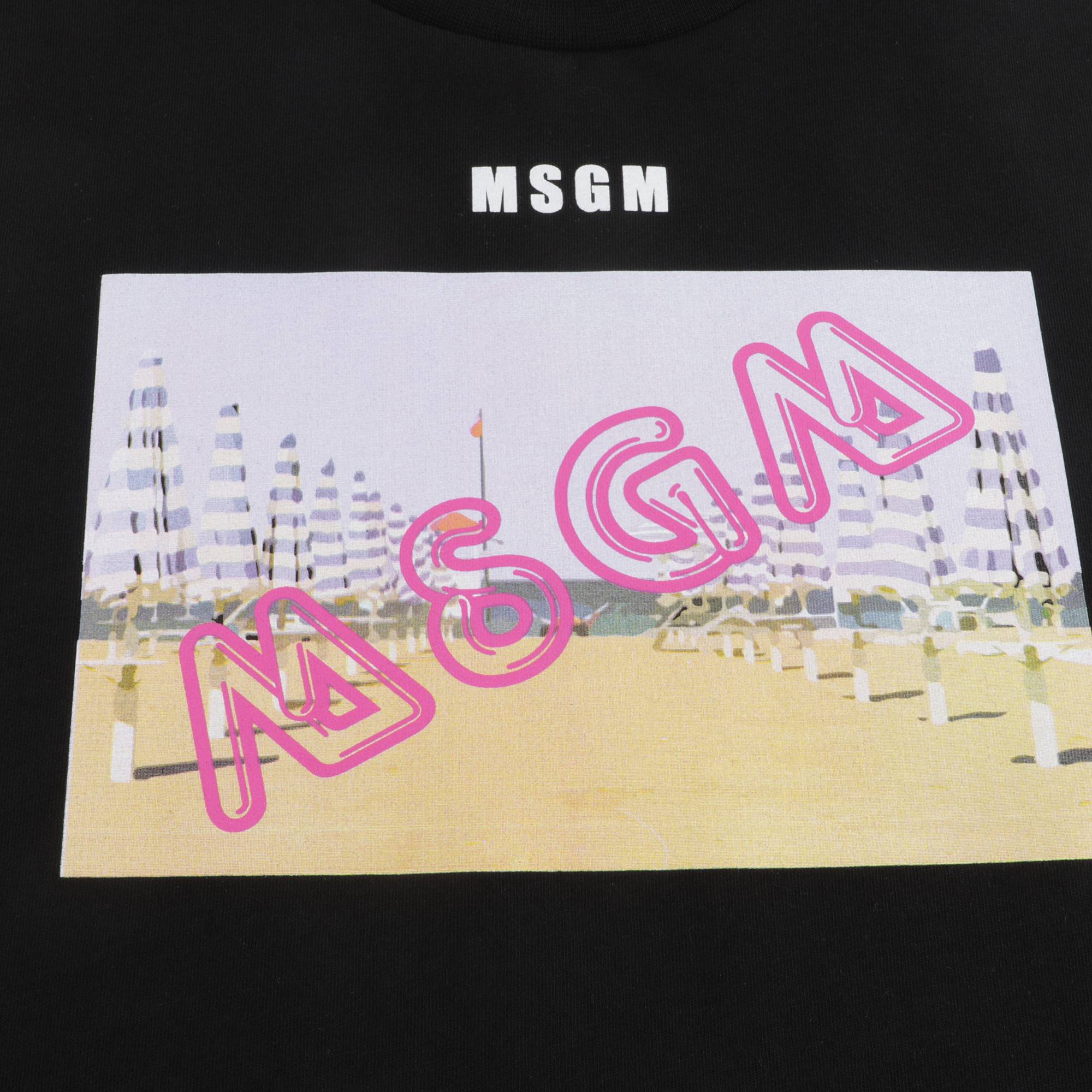 Girls Black Logo Cotton Dress