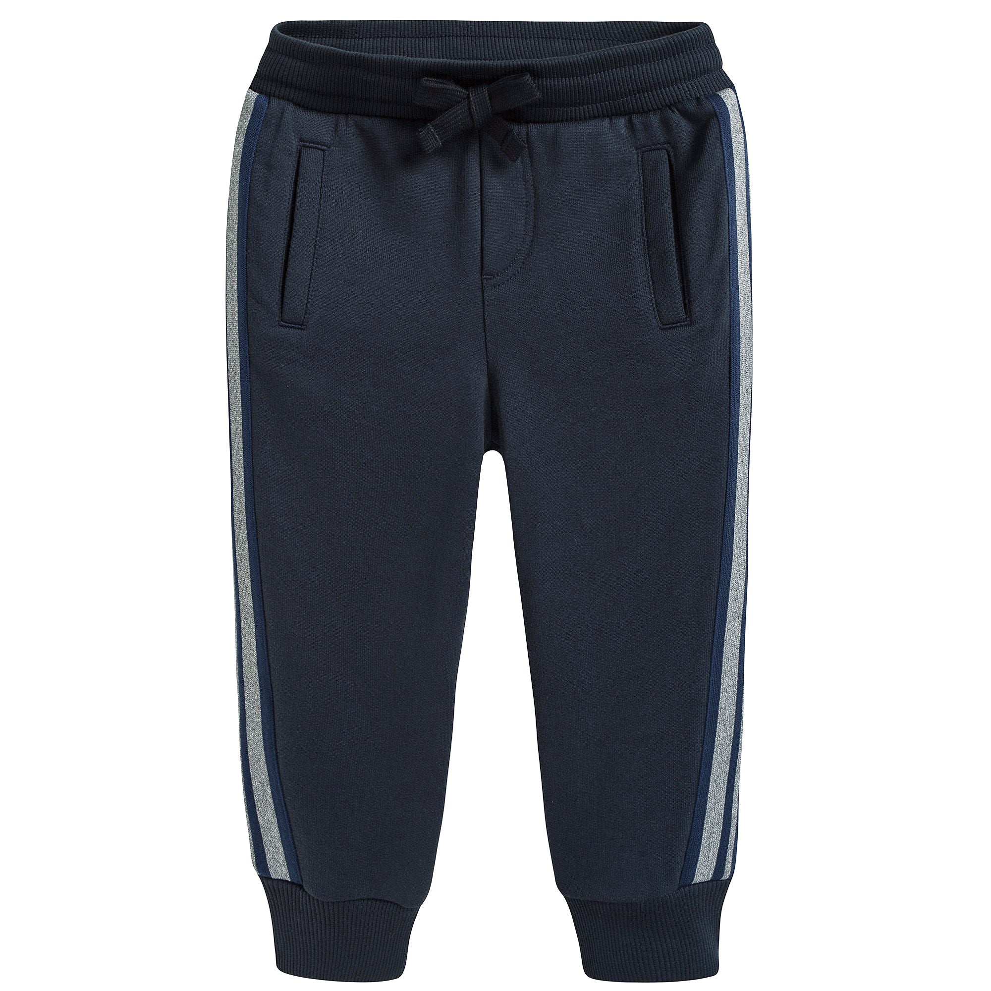 Boys Blue Cotton Jersey Trousers