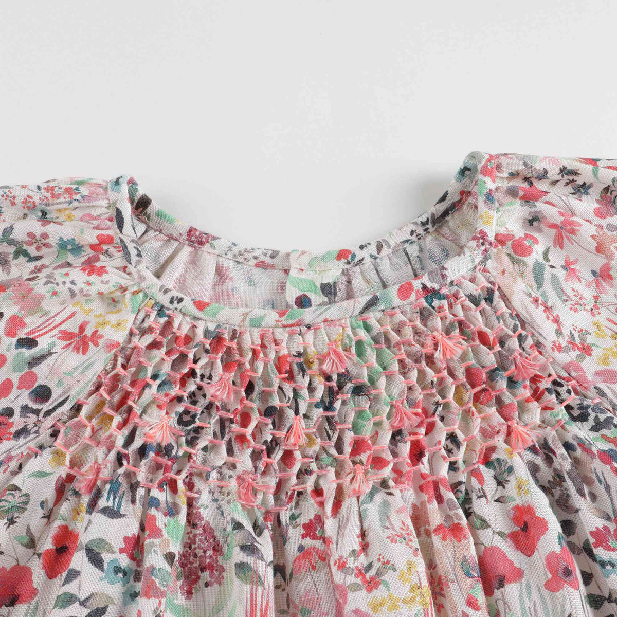 Robe Fleurie Rouge Fille