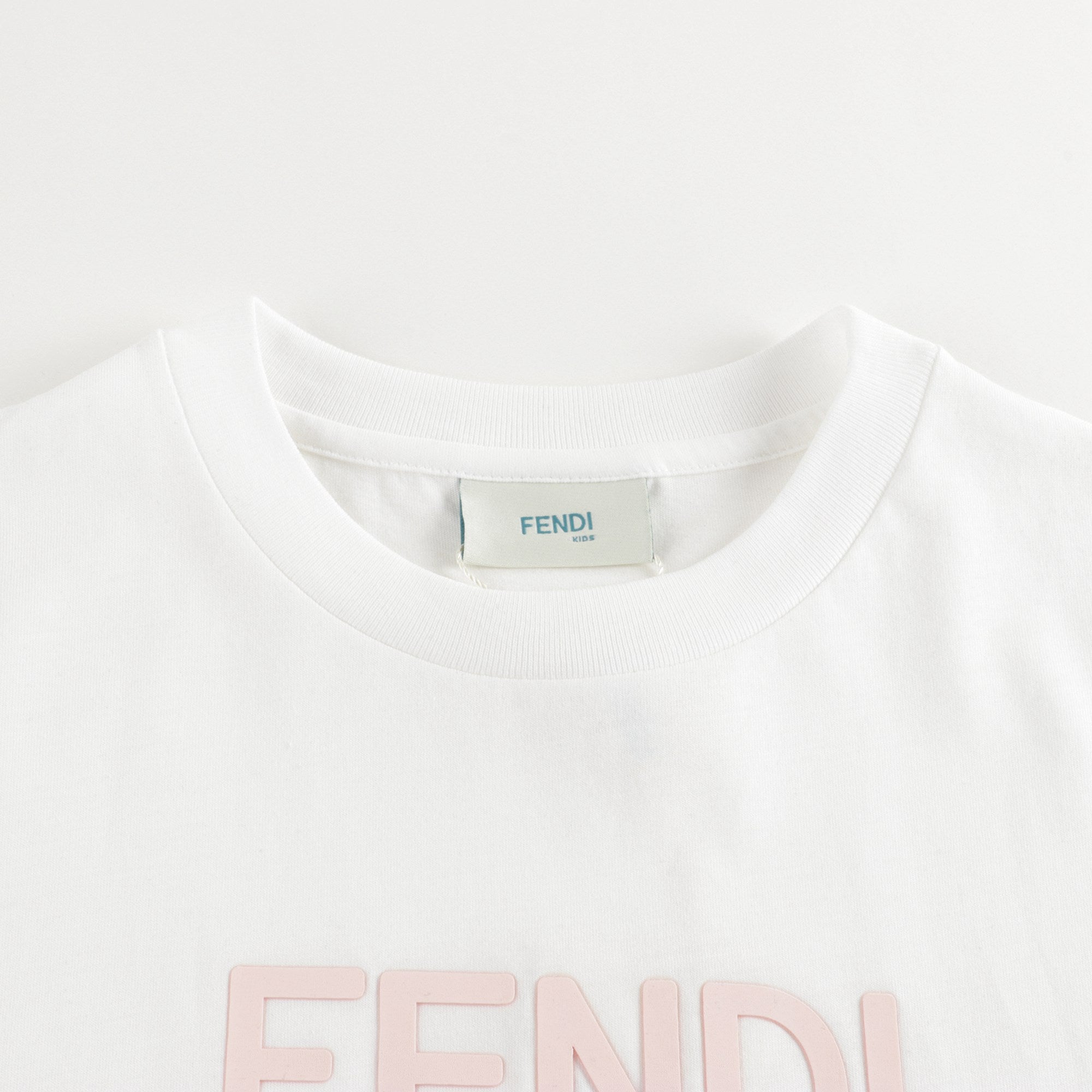 Girls White Logo Cotton Dress