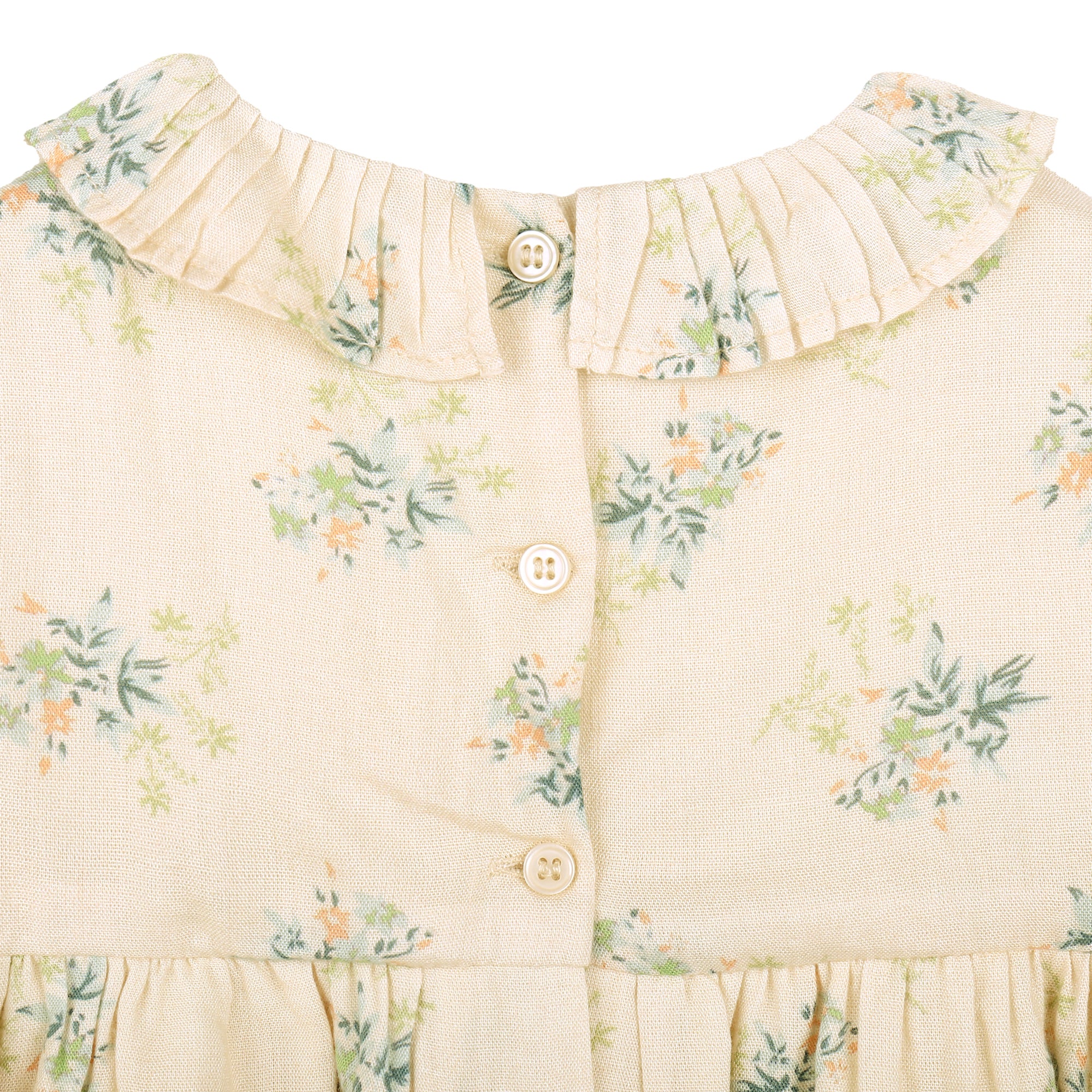 Baby Girls Ivory Flowers Printed Dress