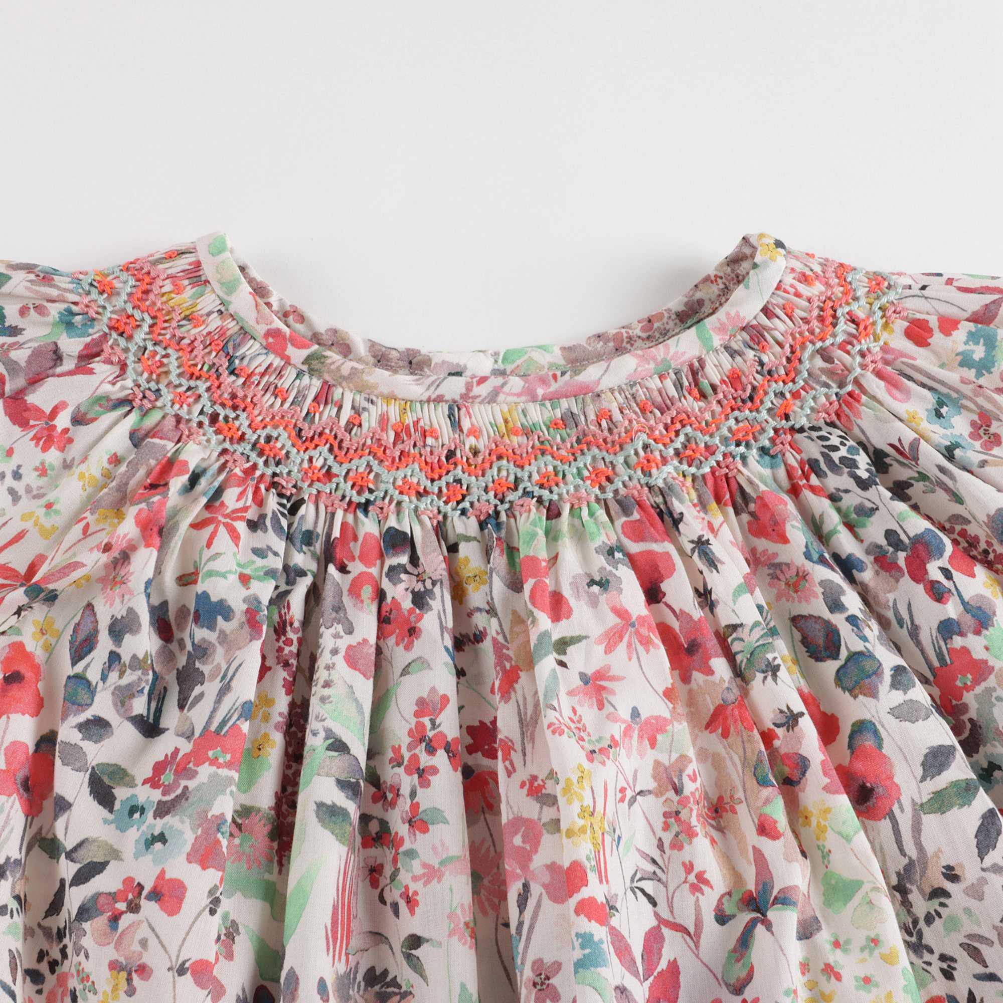 Baby Girls Red Floral Cotton Top