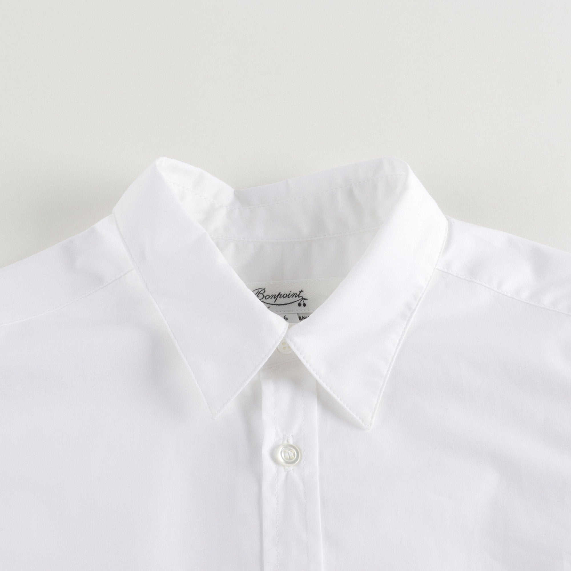 Boys White Cotton Shirt
