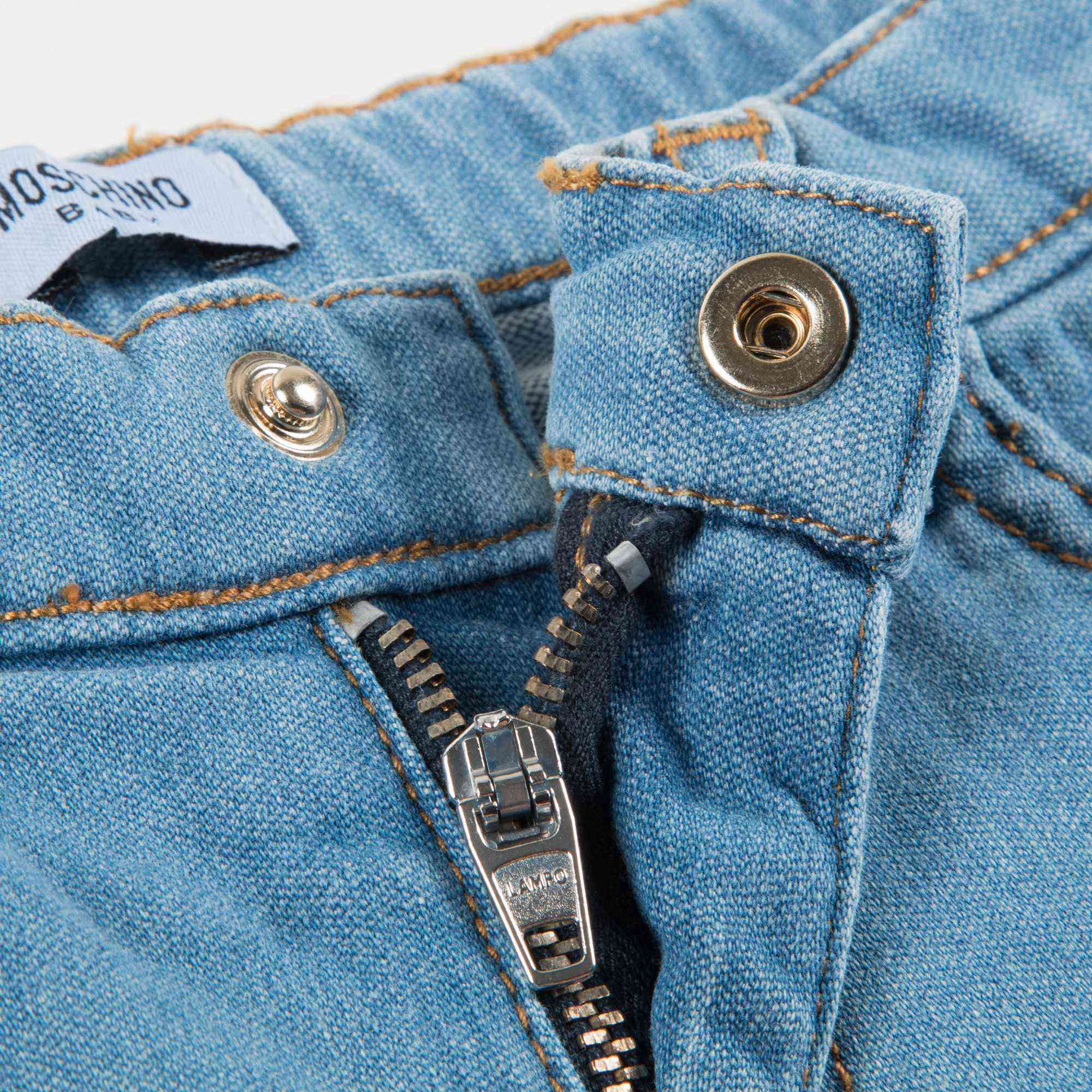 Girls & Boys Light Blue Cotton Trousers