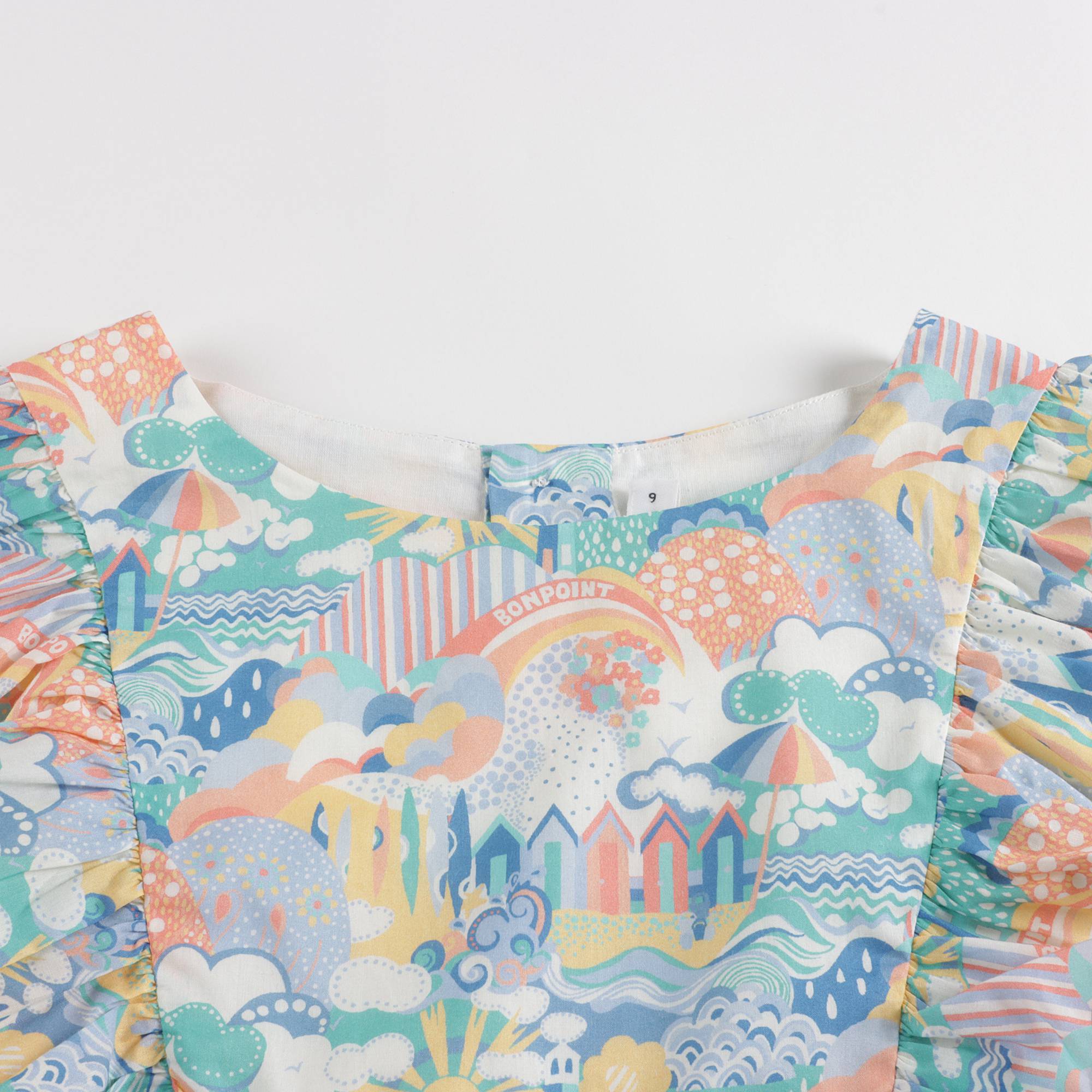 Girls Multicolor Painted Cotton Dress