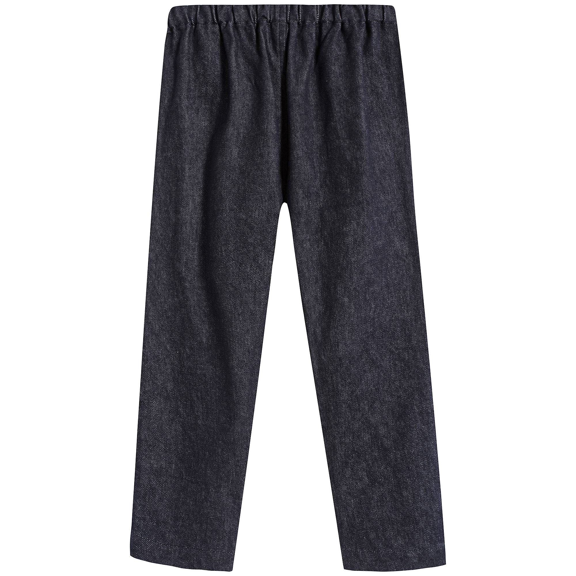 Boys & Girls Dark Blue Cotton Trousers