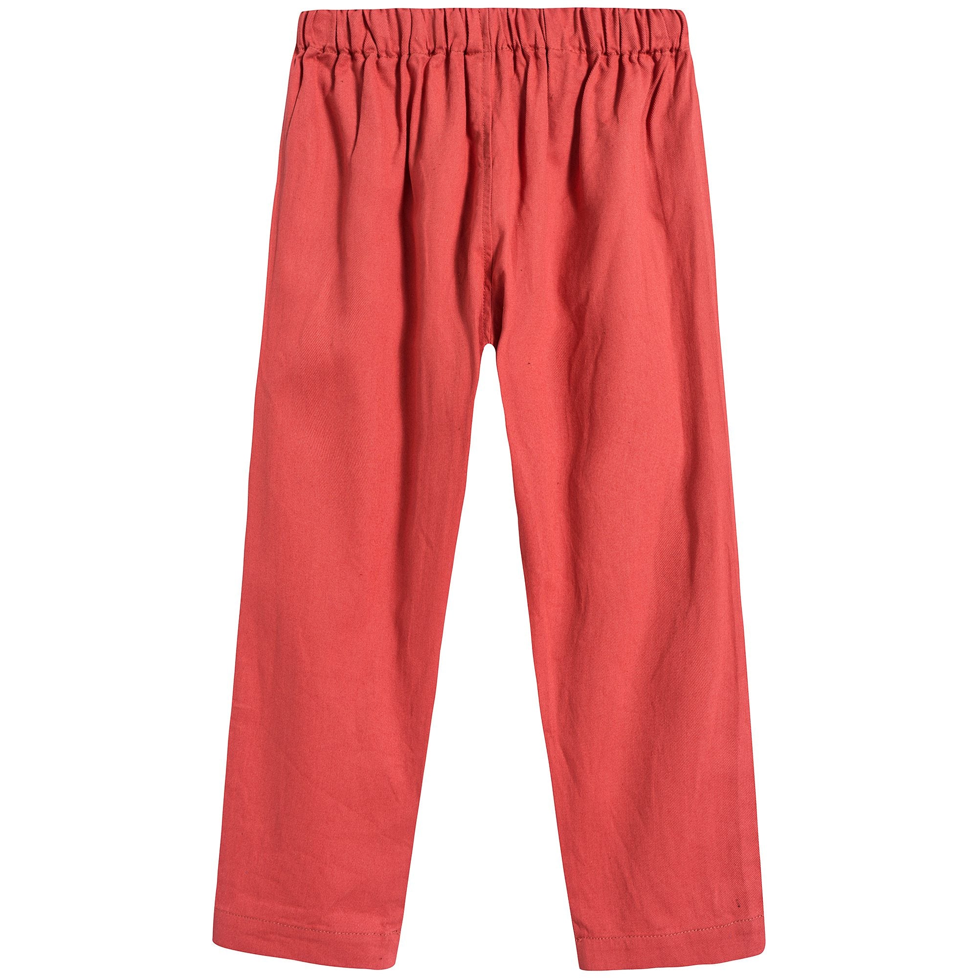 Girls Rose Peach Cotton Trousers