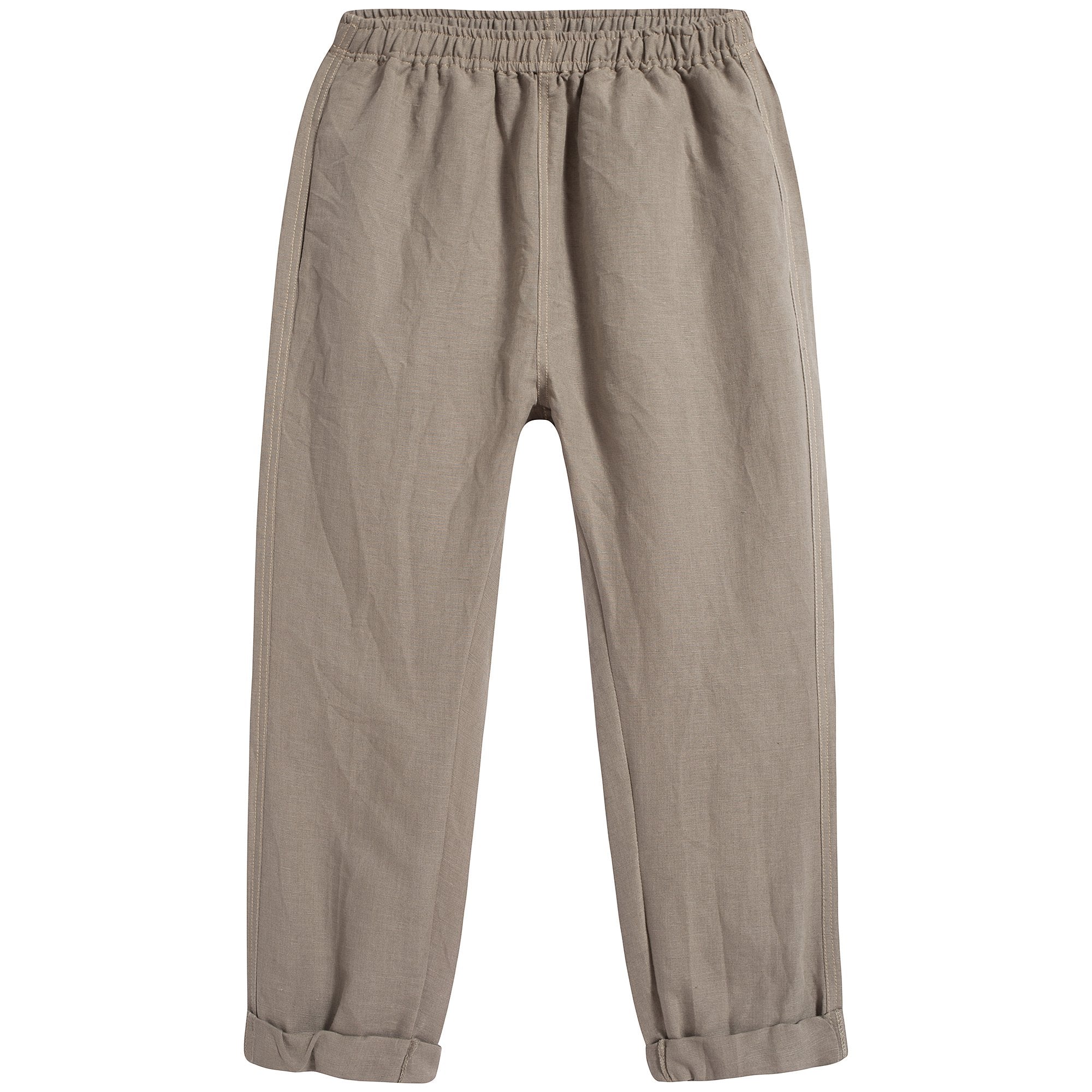 Boys & Girls Brown Linen Trousers