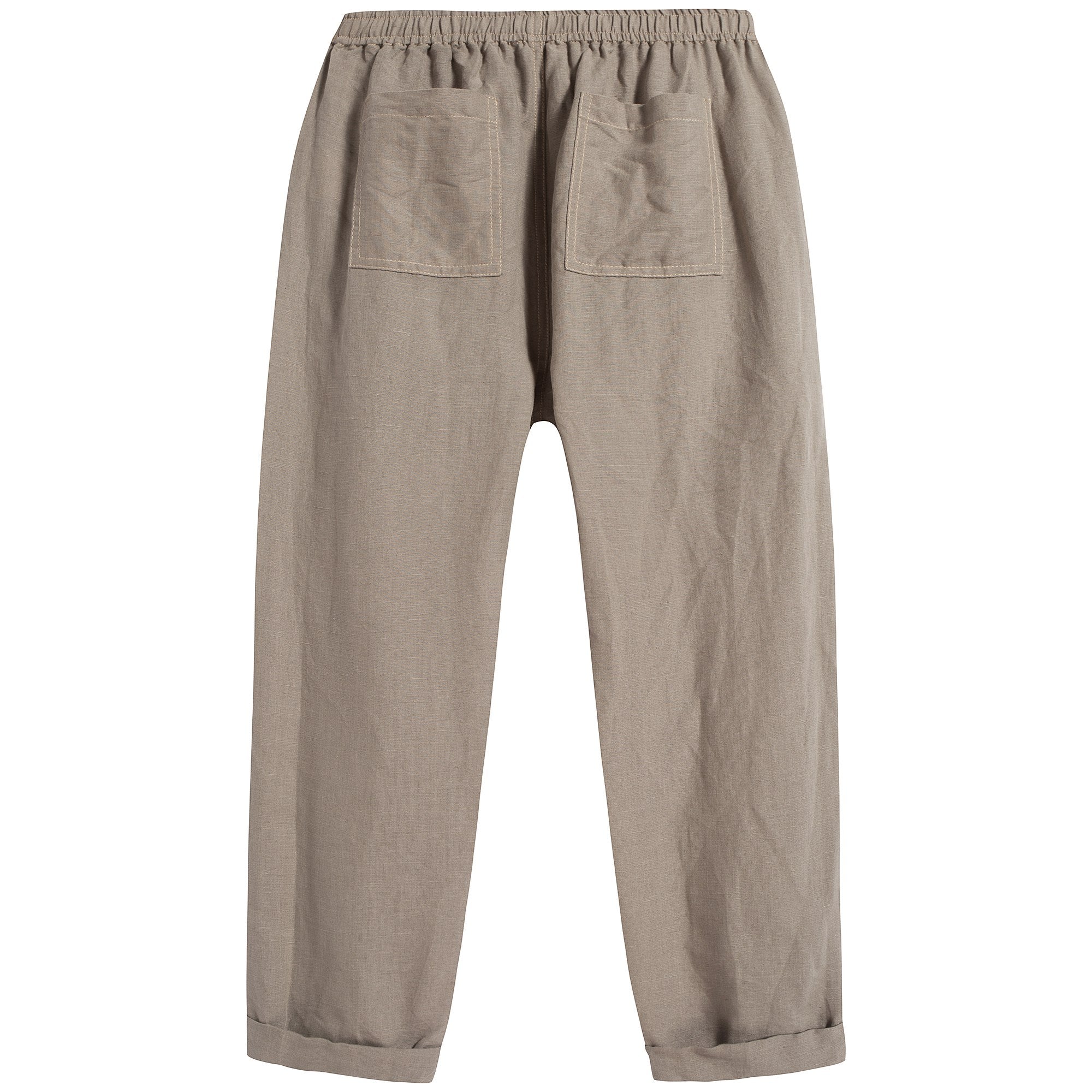 Boys & Girls Brown Linen Trousers