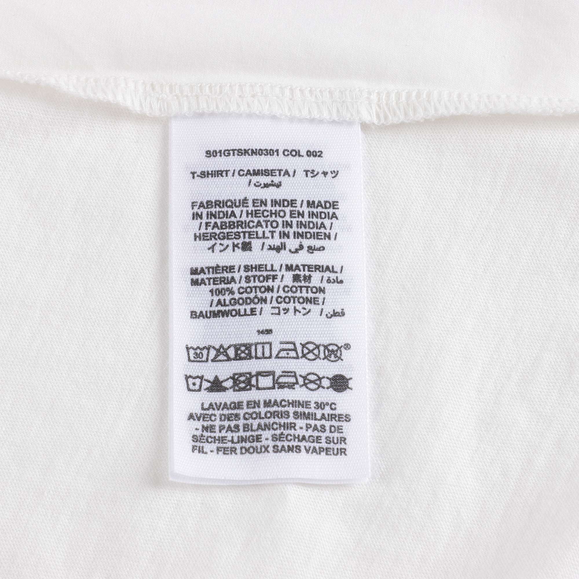 Girls White Cotton T-Shirt