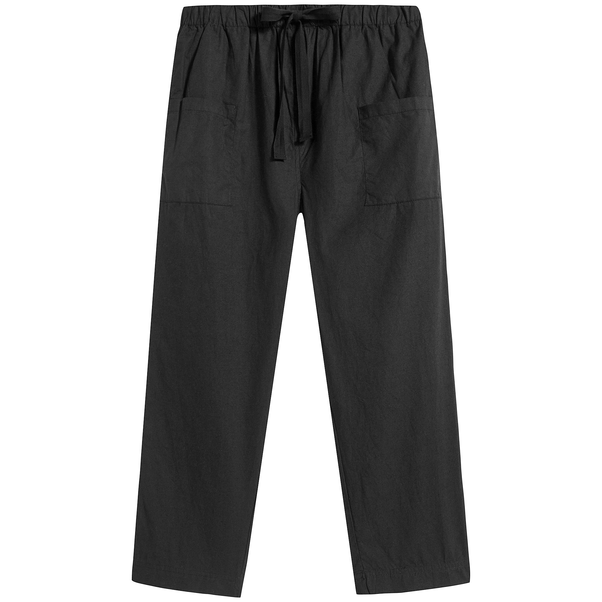 Boys & Girls Black Cotton Trousers