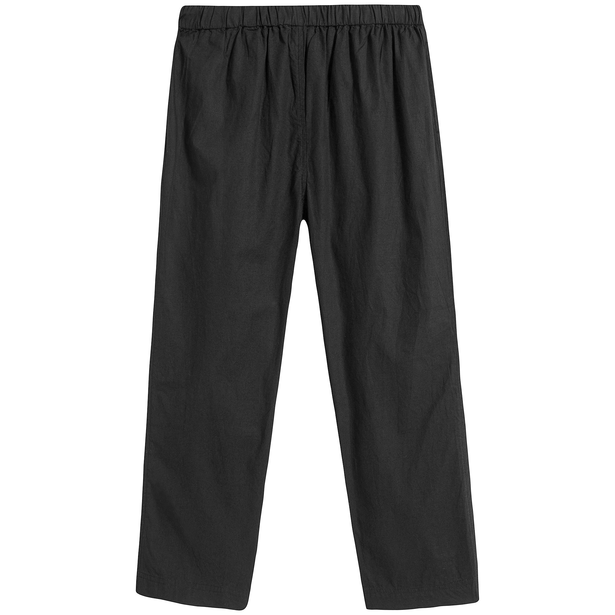 Boys & Girls Black Cotton Trousers