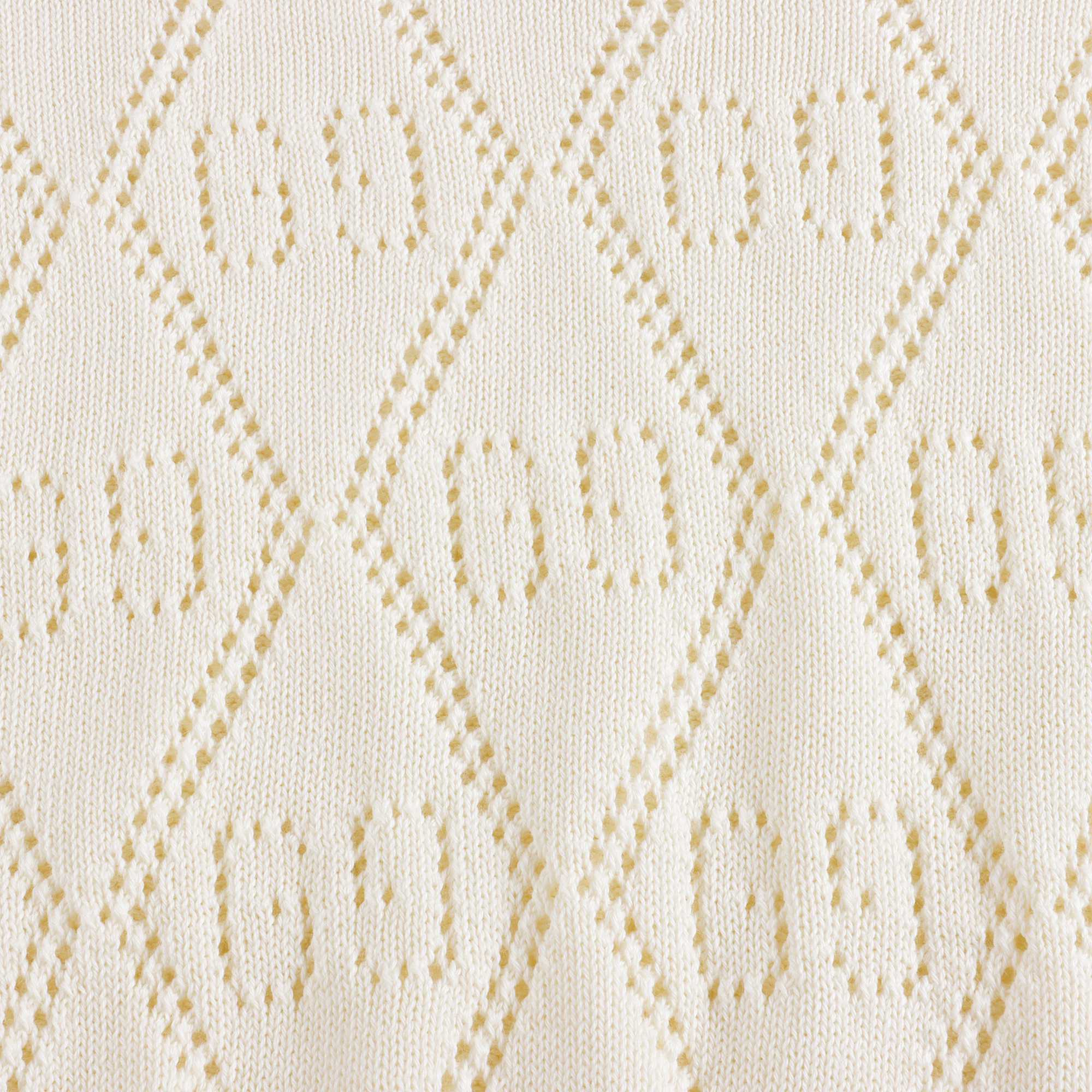 Girls White GG Cotton Sweater