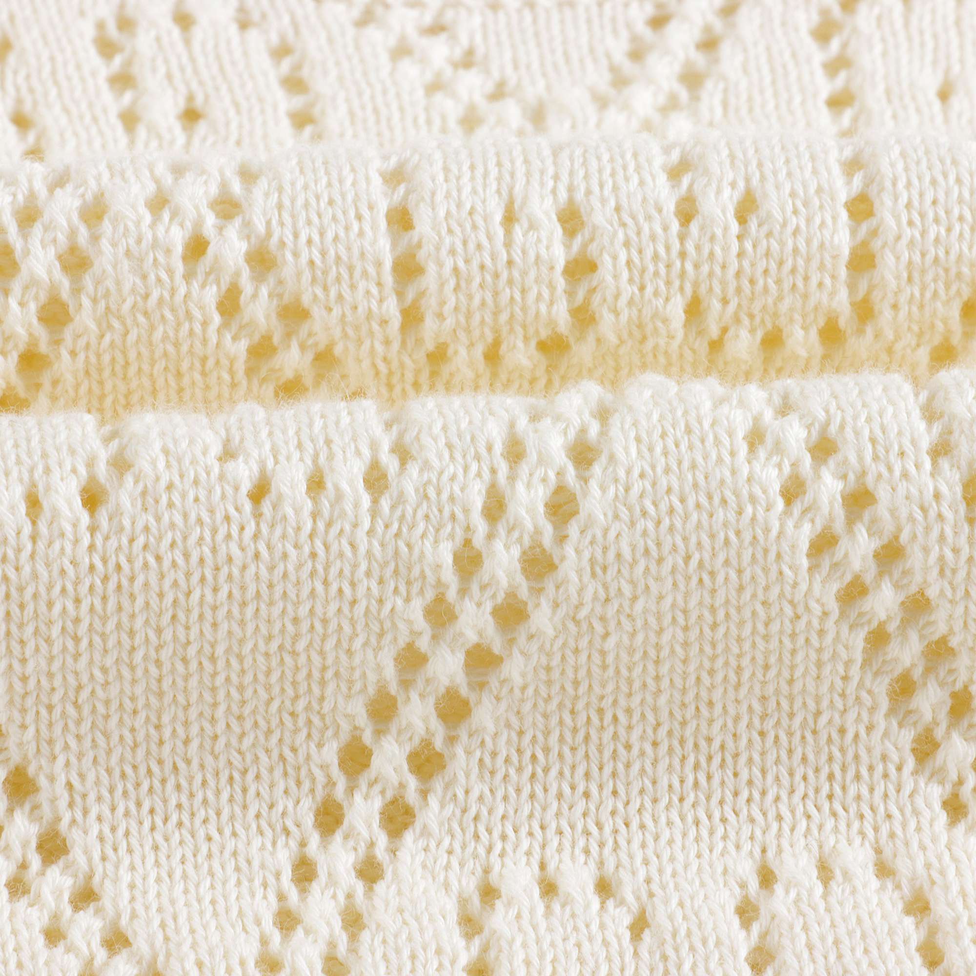 Girls White GG Cotton Sweater