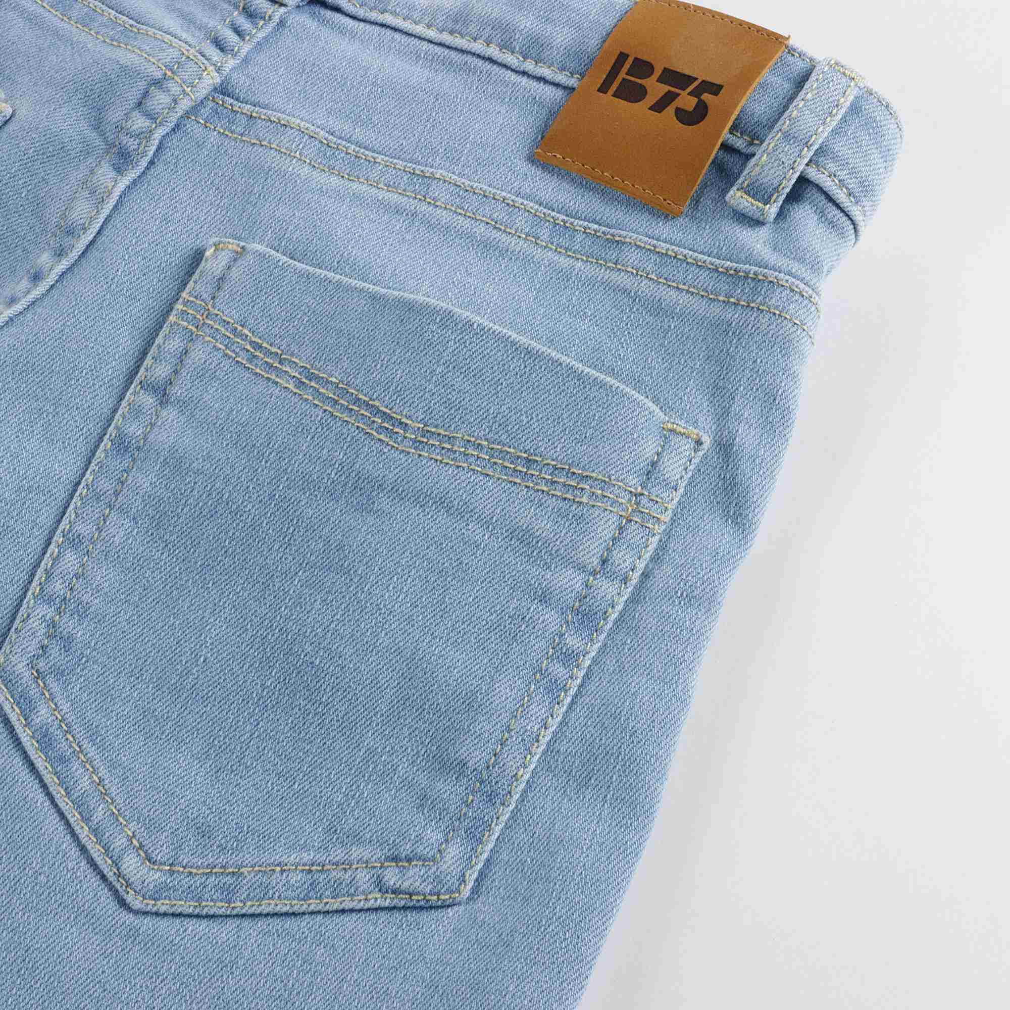 Girls Light Blue Cotton Trousers