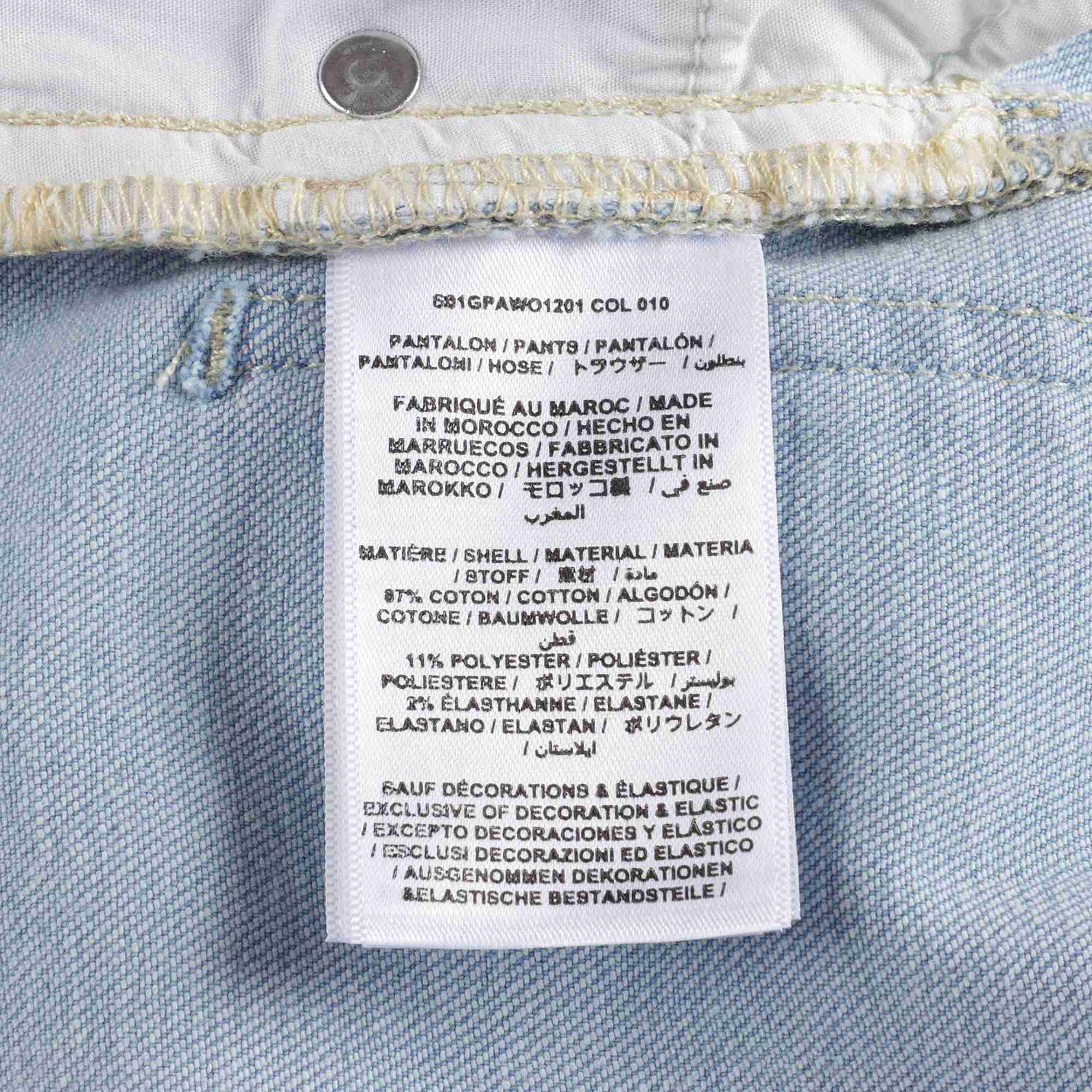 Girls Light Blue Cotton Trousers