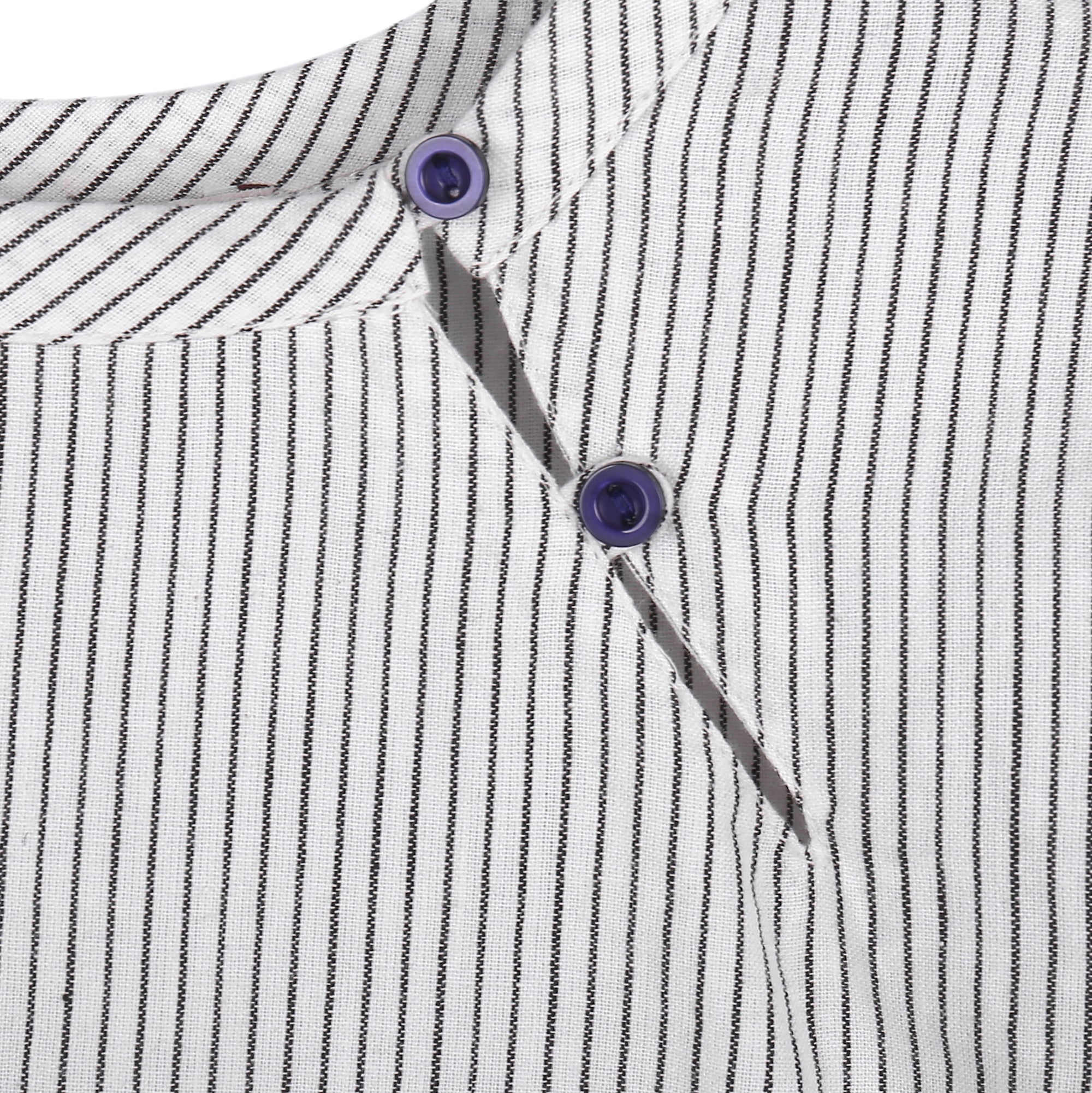 Girls Ecru Striped Shirt