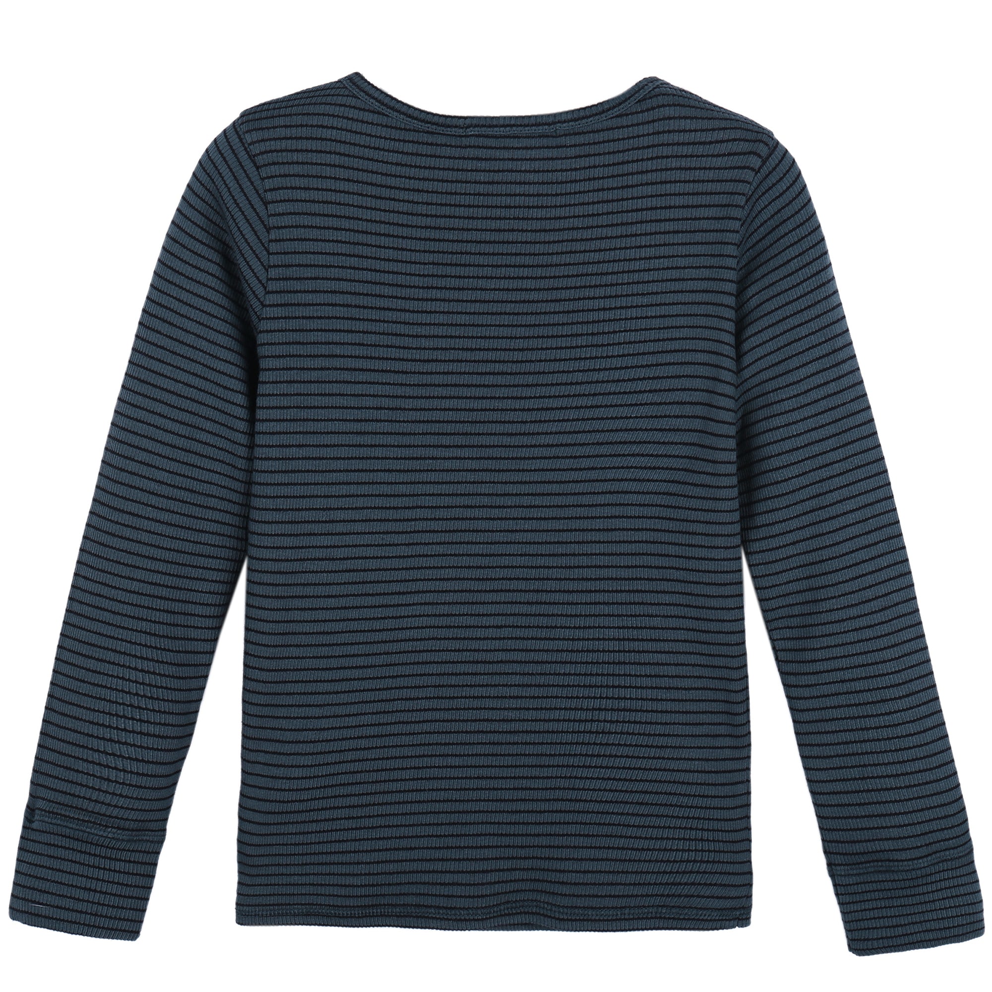 Boys & Girls Dark Blue Striped Cotton T-shirt